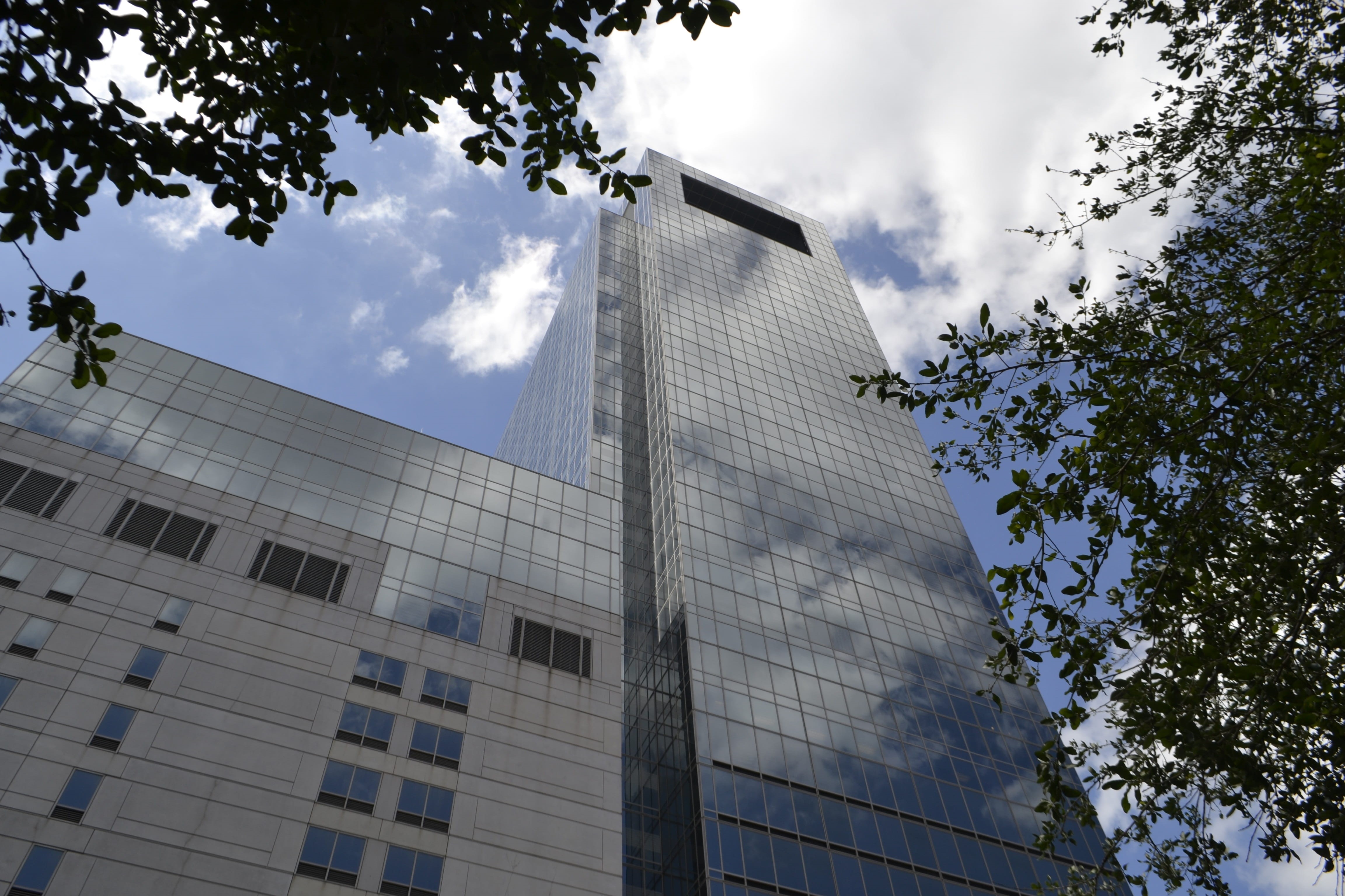 job, concrete, reflection, office, texas, financial district, center, expression, office building, property, tall - high, occupancy, commercial, cloud - sky, HD Wallpaper