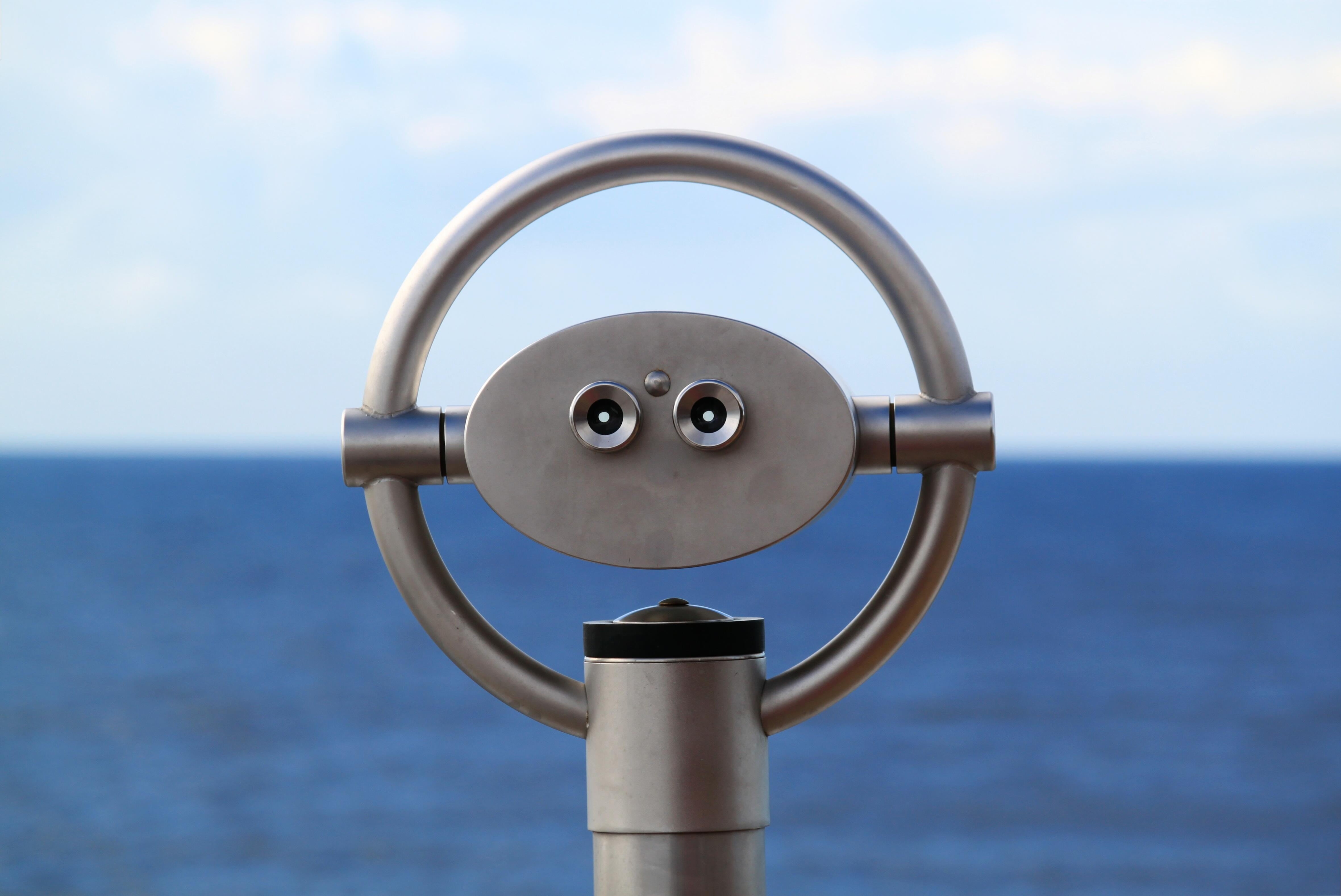 alloy, geometric shape, scenics, travel, coin operated, lookout, holidays, binoculars, no people, on lake, gray, technology, blue, holiday cruise, security, HD Wallpaper