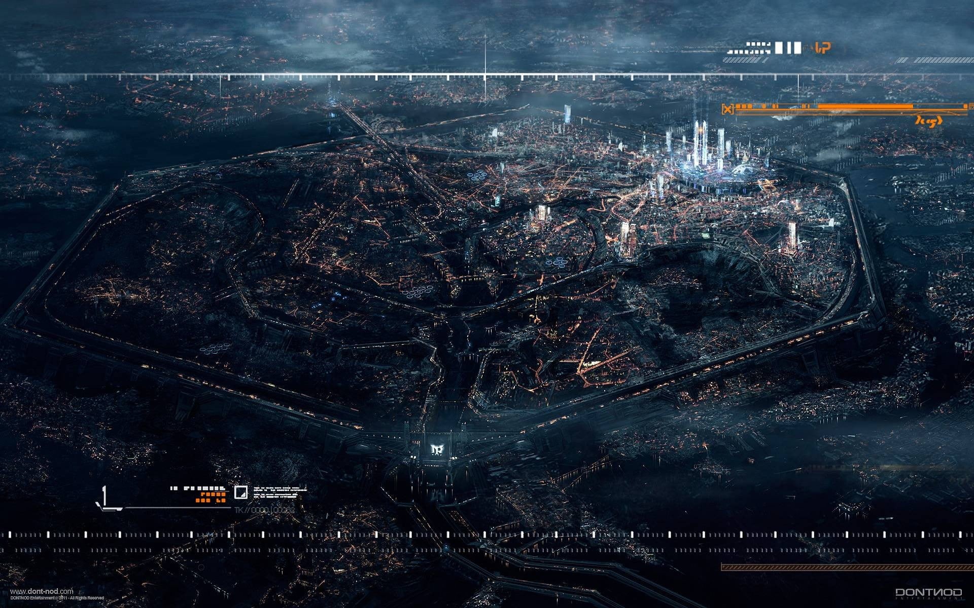 1080P, surface, development, industry, night, cloud - sky, mode of Transport, game, digital art, photography, map, aerial View, pollution, video games, HD Wallpaper