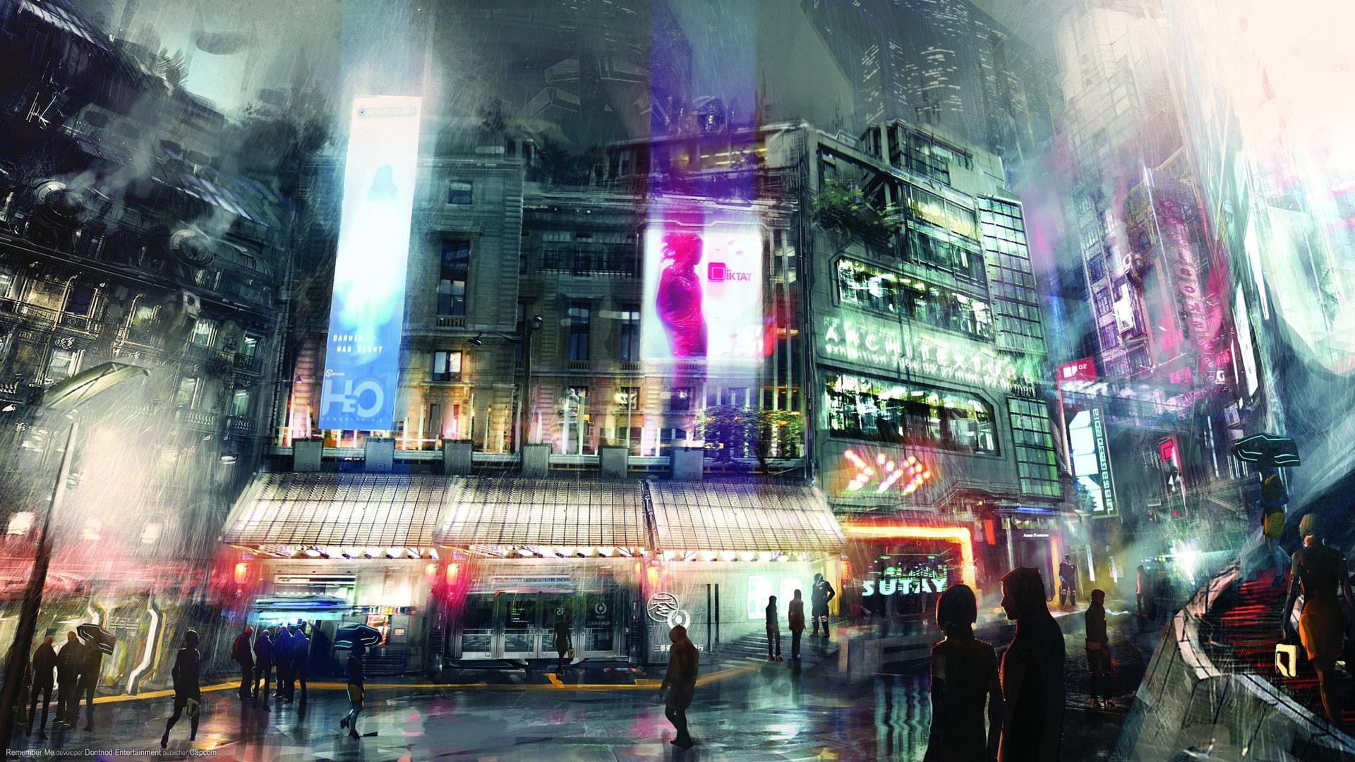 night, Remember Me, 1080P, metropolis, city, Lemma, HD Wallpaper