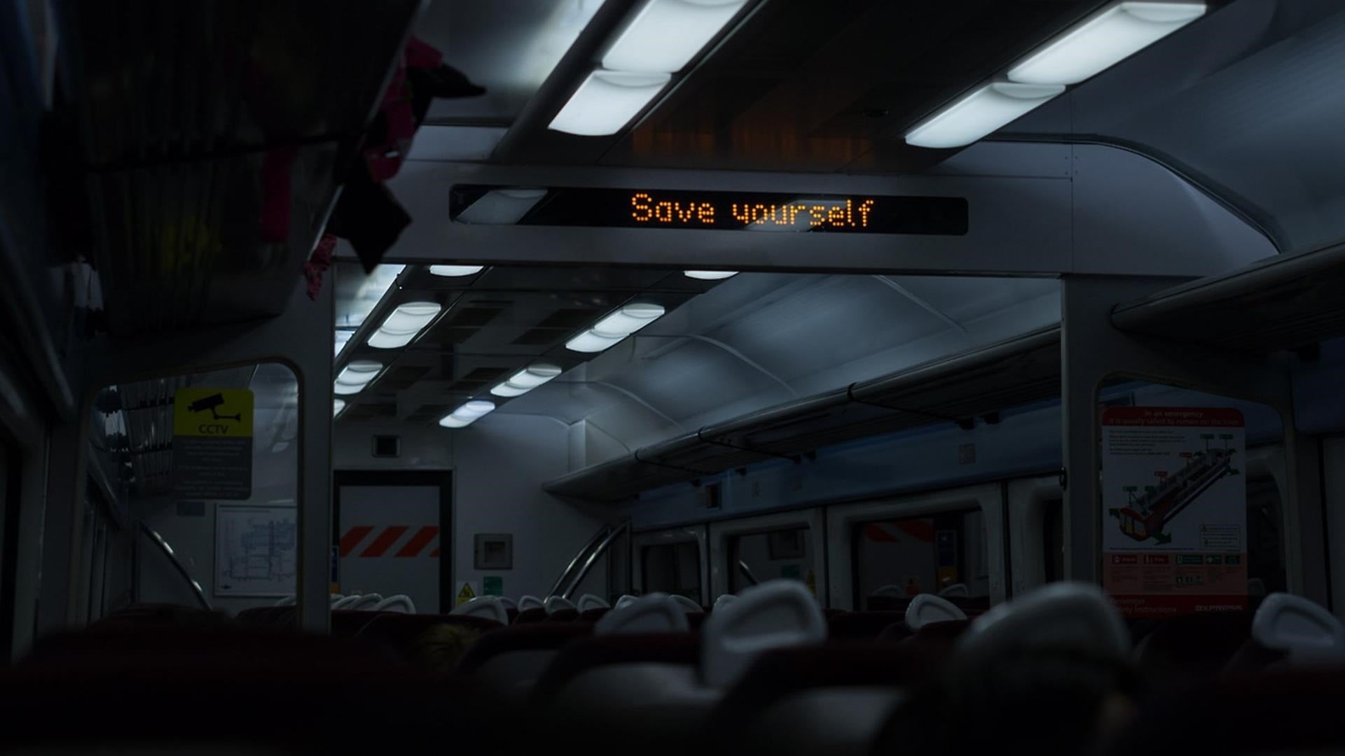 public transportation, communication, sign, real people, transportation, indoors, ceiling, train, 1080P, illuminated, dark humor, mode of transportation, HD Wallpaper