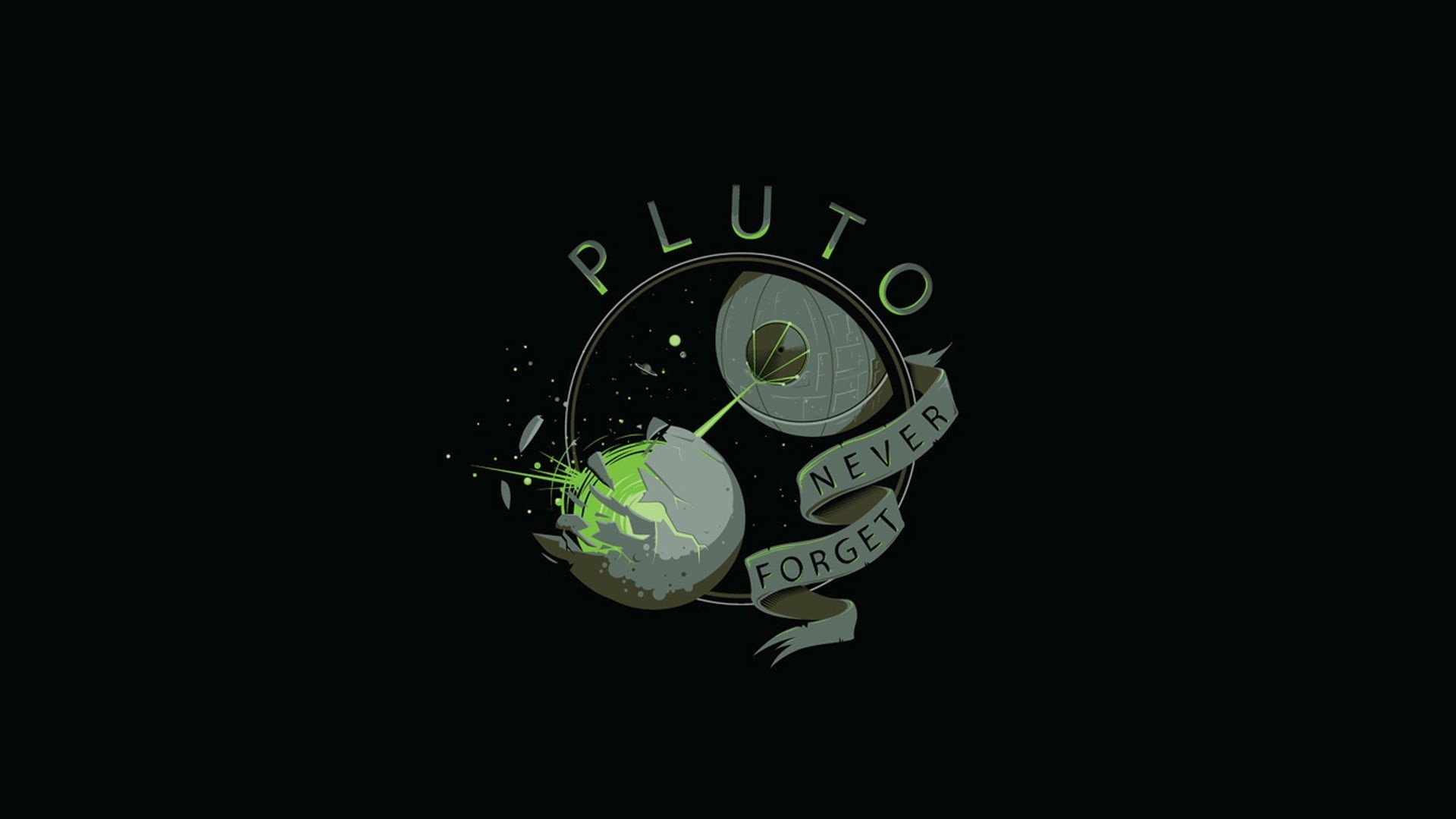 humor, symbol, wealth, illustration, communication, finance, abstract, planet, animal themes, space, copy space, black Color, Star Wars, Pluto, creativity, HD Wallpaper