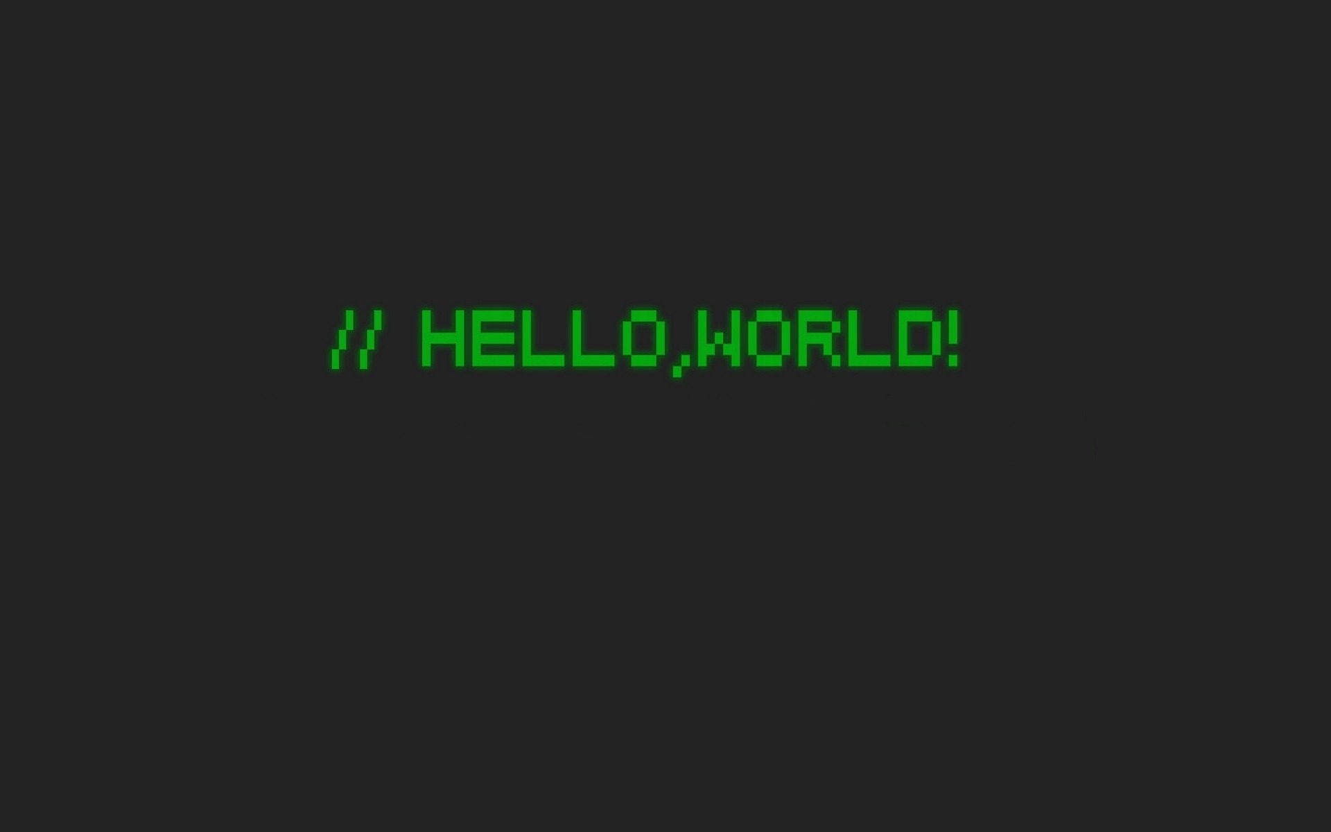 simple background quote minimalism text world hello world 8 bit pixelated, 1080P, HD Wallpaper