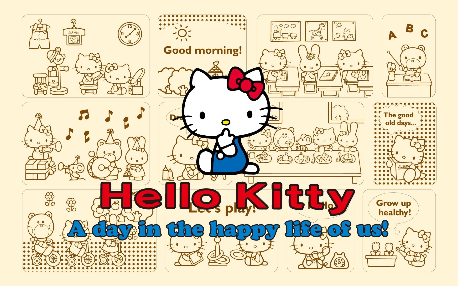 art, hd, 1080P, Hello Kitty, hello, anime, x, kitty, HD Wallpaper