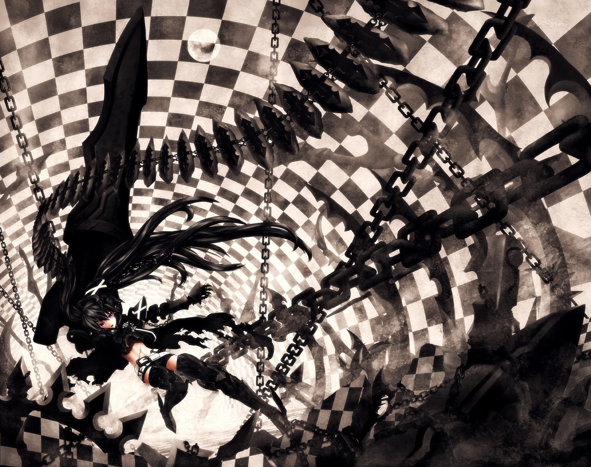 anime, Kuroi Mato, Insane Black Rock Shooter, anime girls, 1080P, Black Rock Shooter, HD Wallpaper