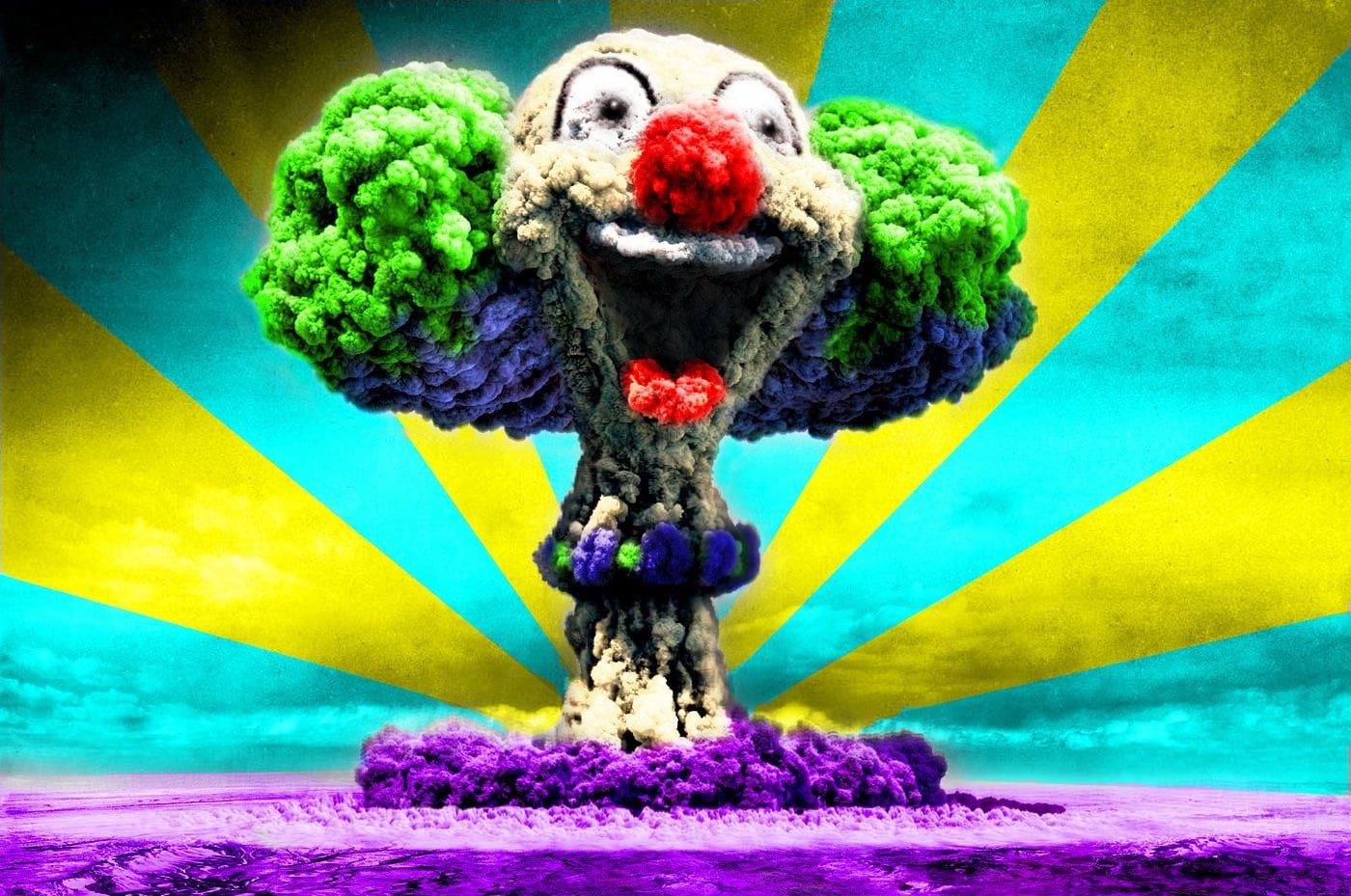 wool, explosion, blue, clown, representation, no people, textile, craft, human representation, nature, 720P, water, creativity, outdoors, focus on foreground, HD Wallpaper
