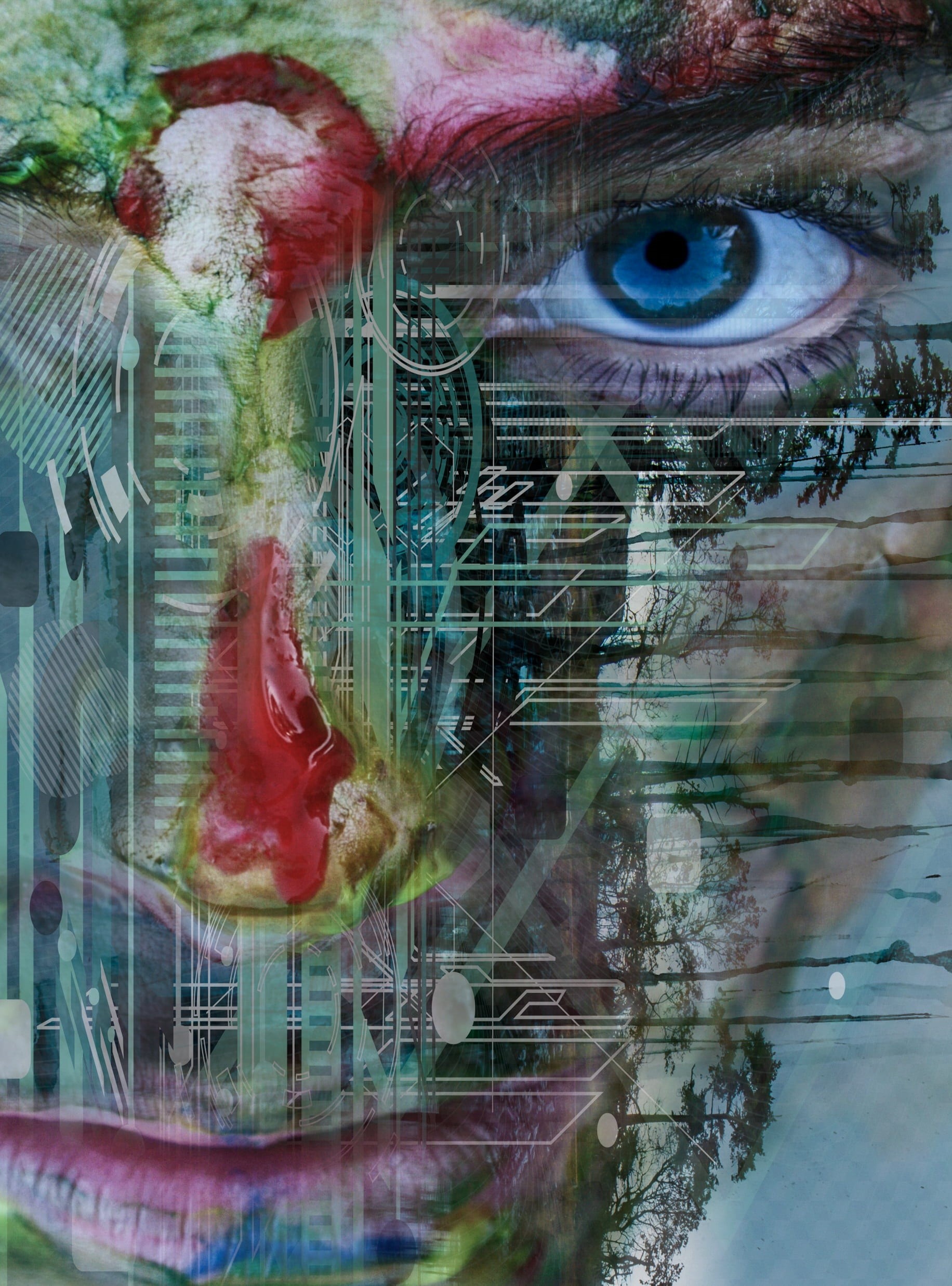 headshot, human, outdoors, multiple exposure, one person, face, portrait, digital composite, real people, person, body part, transparent, insane, brown, Phone HD Wallpaper