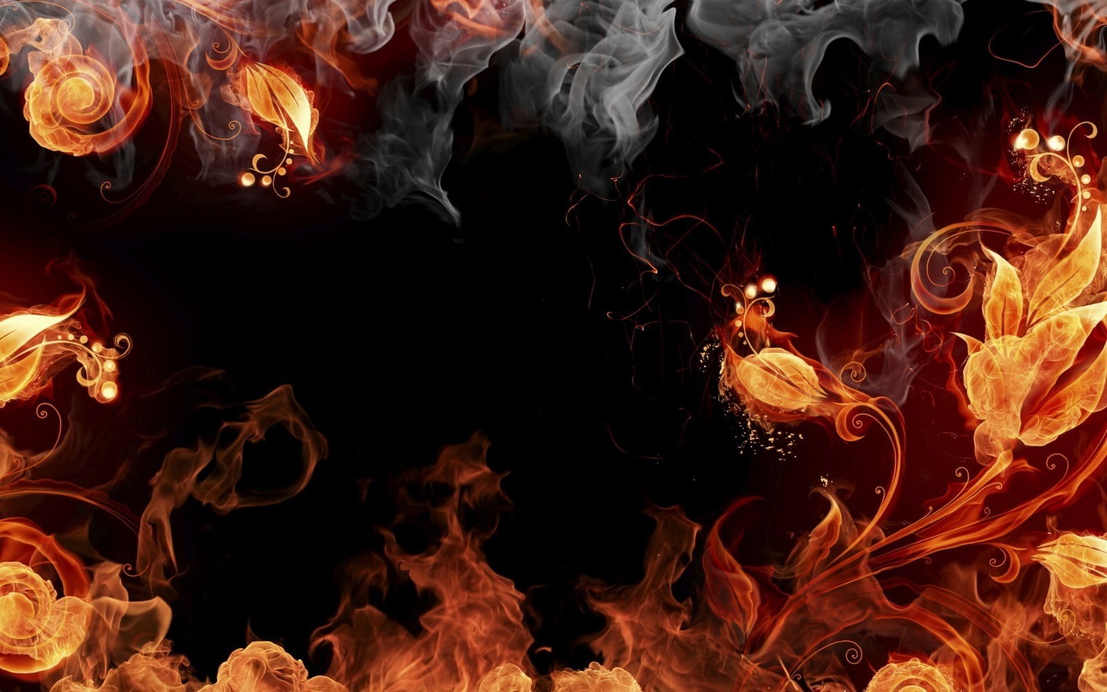 nature, burning, communication, close-up, orange color, changing form, smoke - physical structure, flowers, motion, flame, heat - temperature, glowing, HD Wallpaper