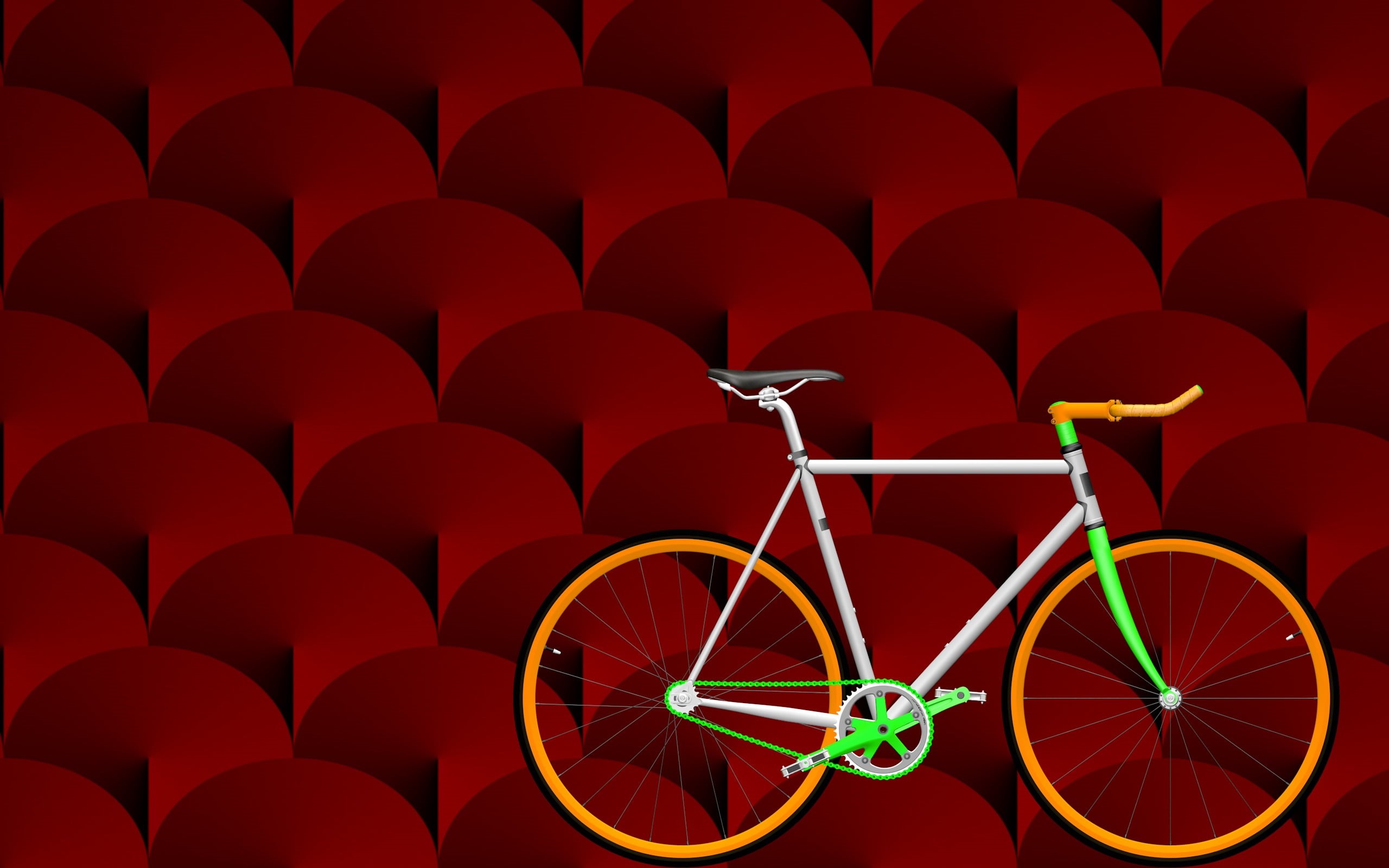 bicycle chain, 2K, no people, land vehicle, arts culture and entertainment, transportation, large group of objects, indoors, wheel, illuminated, chair, HD Wallpaper