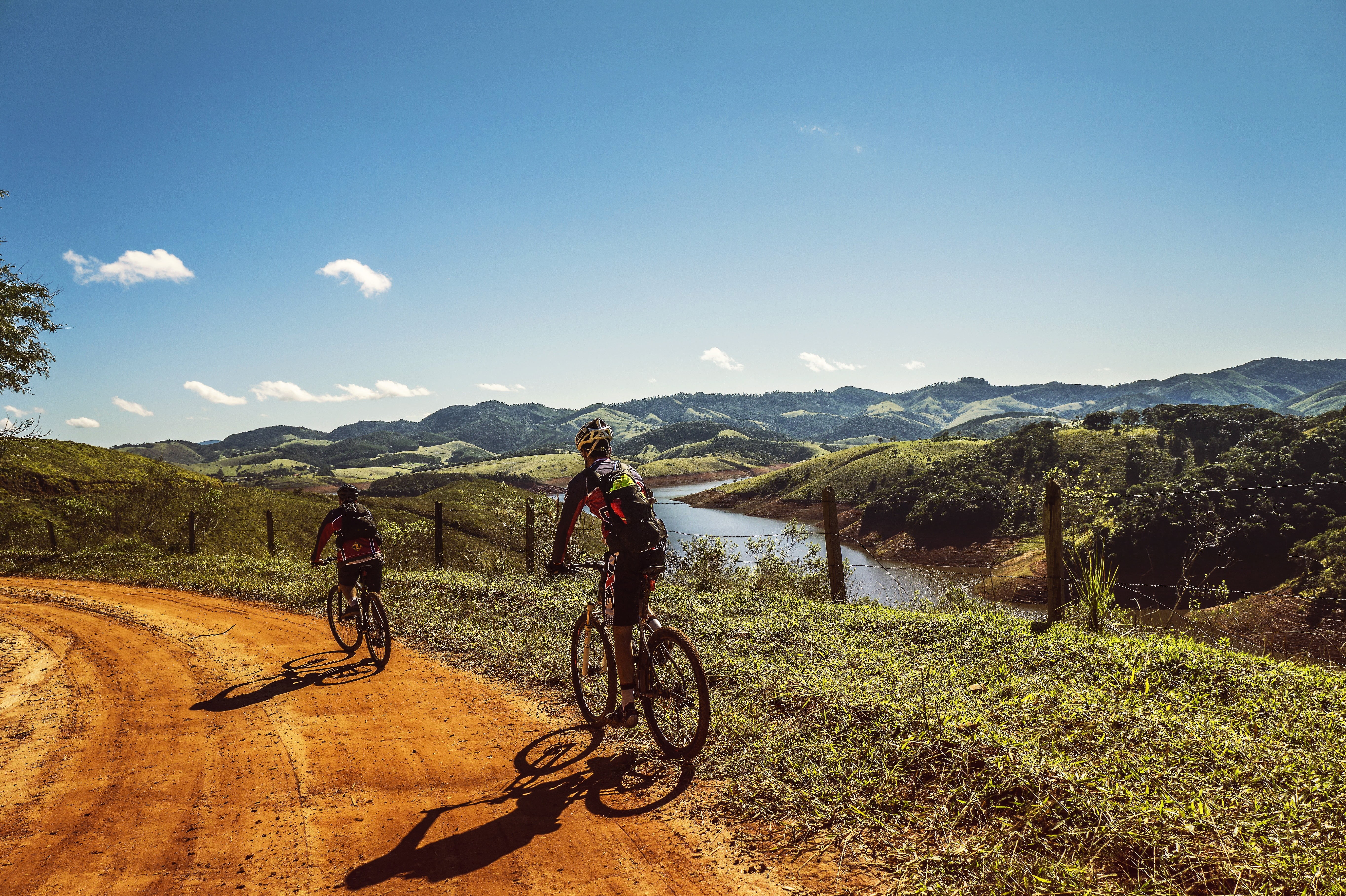 outdoors, tropical vegetation, near, clouds, sol, mountain Bike, natural beauty, trip, sand, brazil, sunlight, bike, daytime, mountain Biking, mountain range, HD Wallpaper