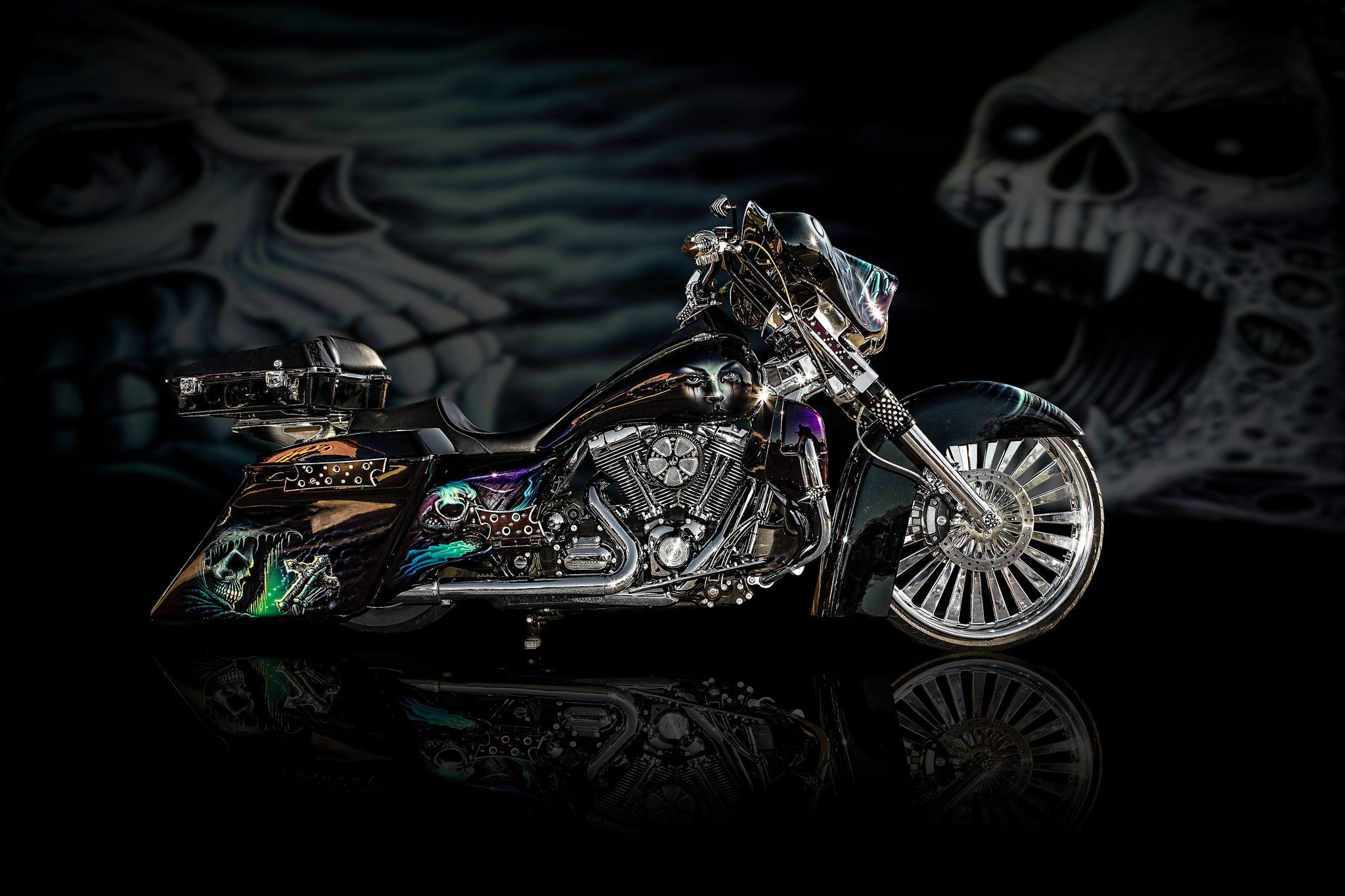 evil, motor vehicle, black, silver, sport, sports Race, night, mode of transportation, creativity, engine, luxury, 1080P, land Vehicle, dark, no people, HD Wallpaper