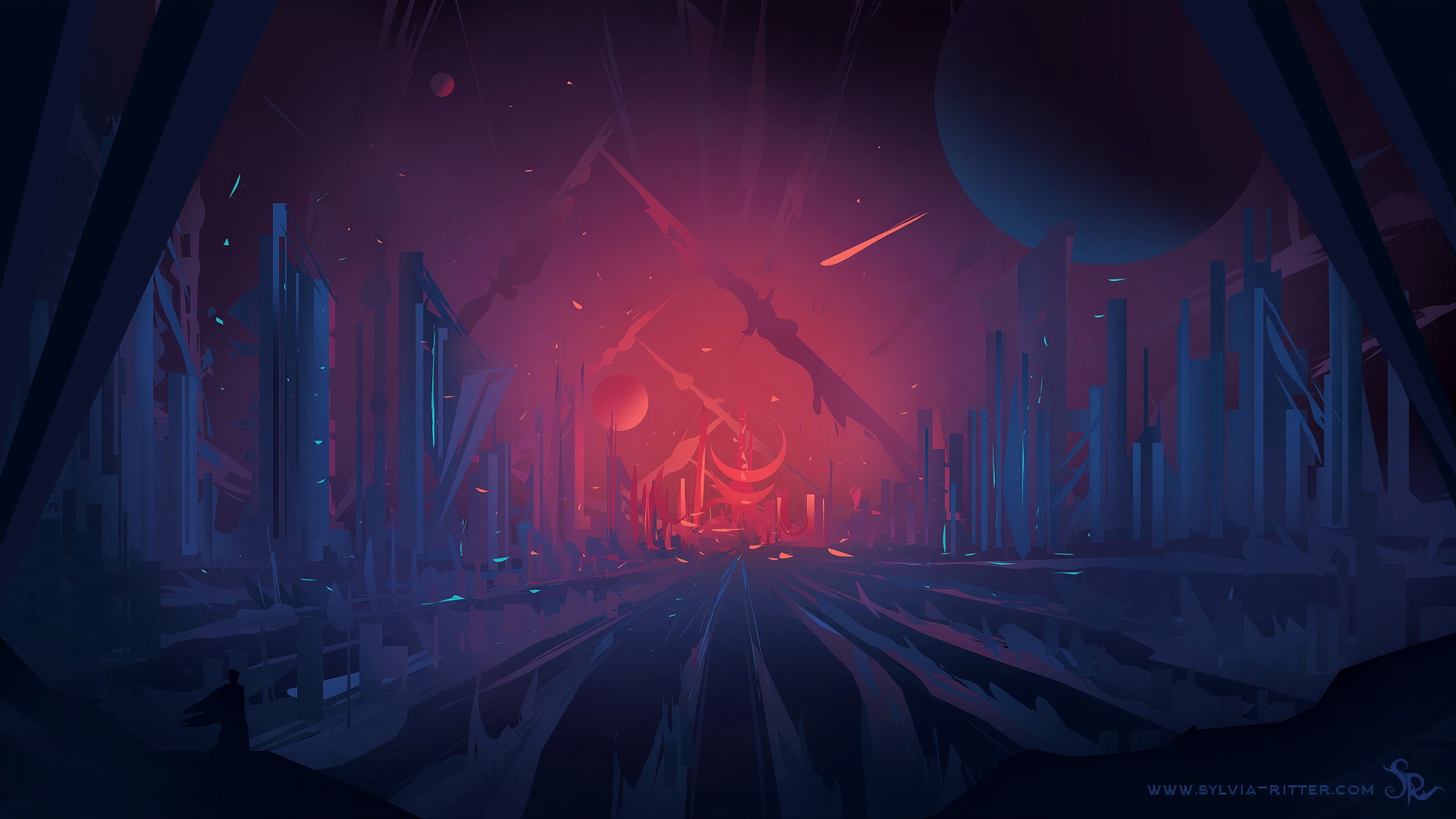 space, space art, city, architecture, science fiction, digital, sphere, 2K, futuristic, planet, building, fantasy art, drawing, artwork, painting, futuristic city, HD Wallpaper