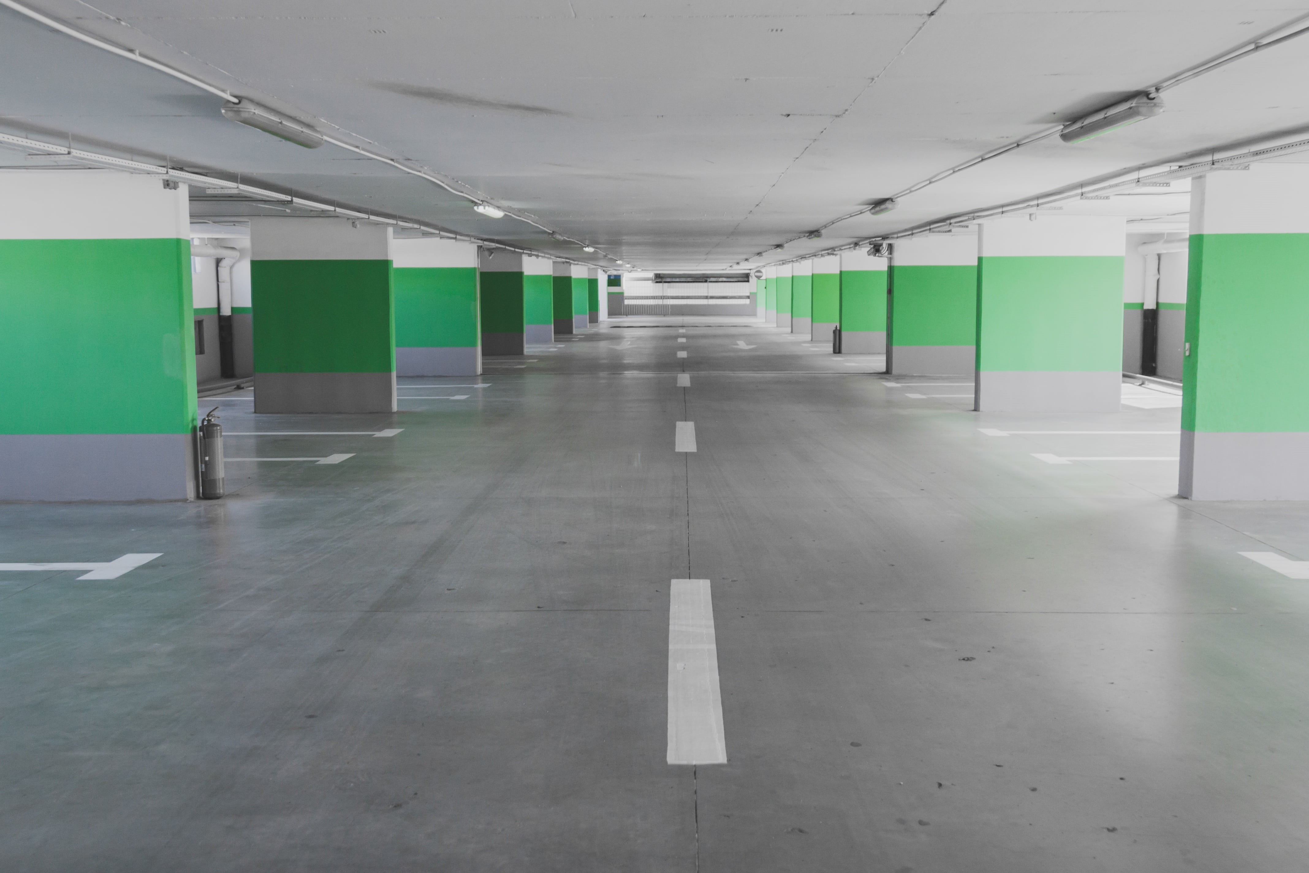 structure, park, communication, flooring, illuminated, the way forward, architectural column, in a row, interior, car, lighting equipment, empty, absence, HD Wallpaper
