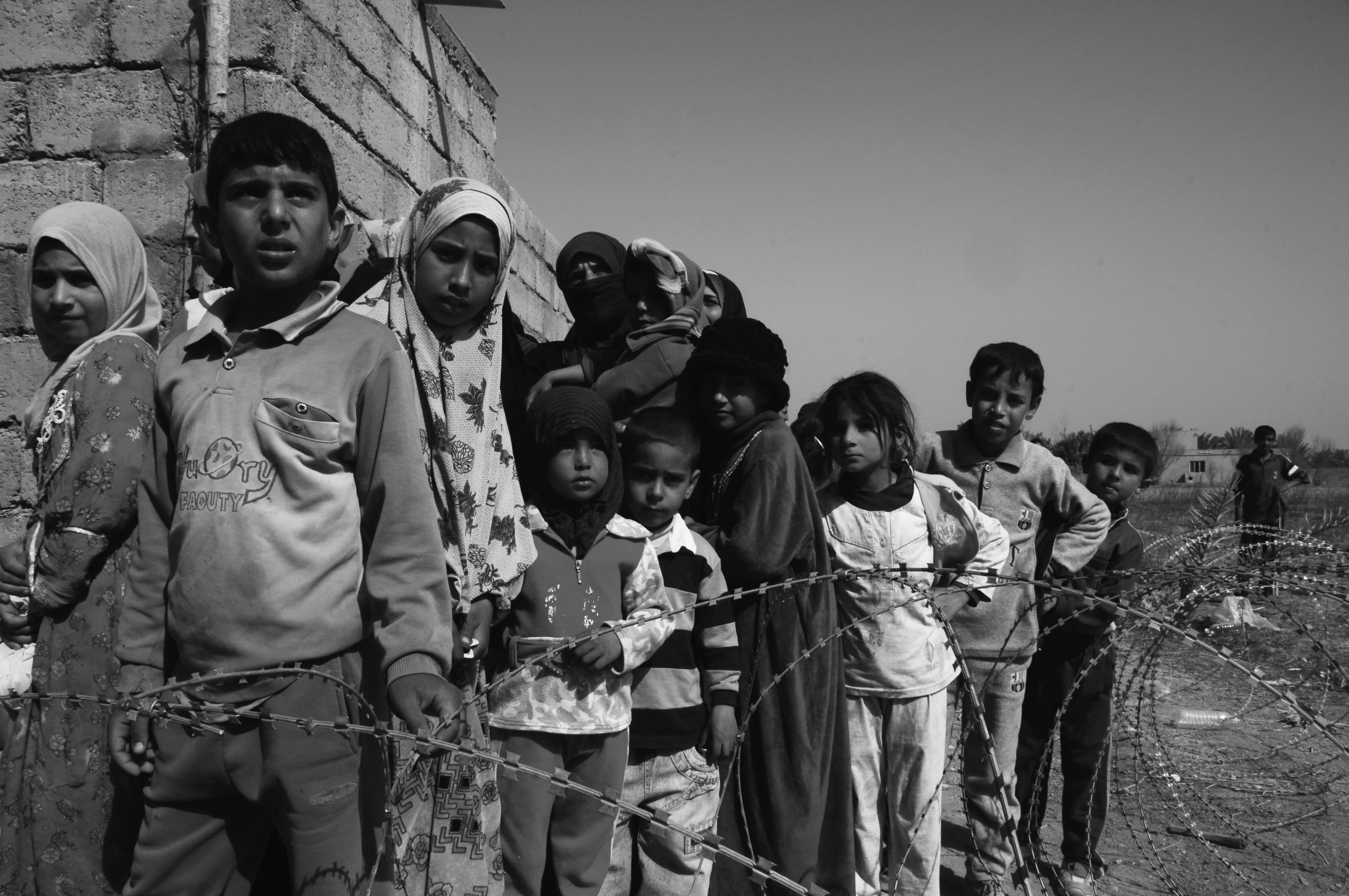 boy, destruction of the city, expect, day, military operation, architecture, killing, war, iraq, waiting line, men, waiting for food, boys, photo, real people, HD Wallpaper