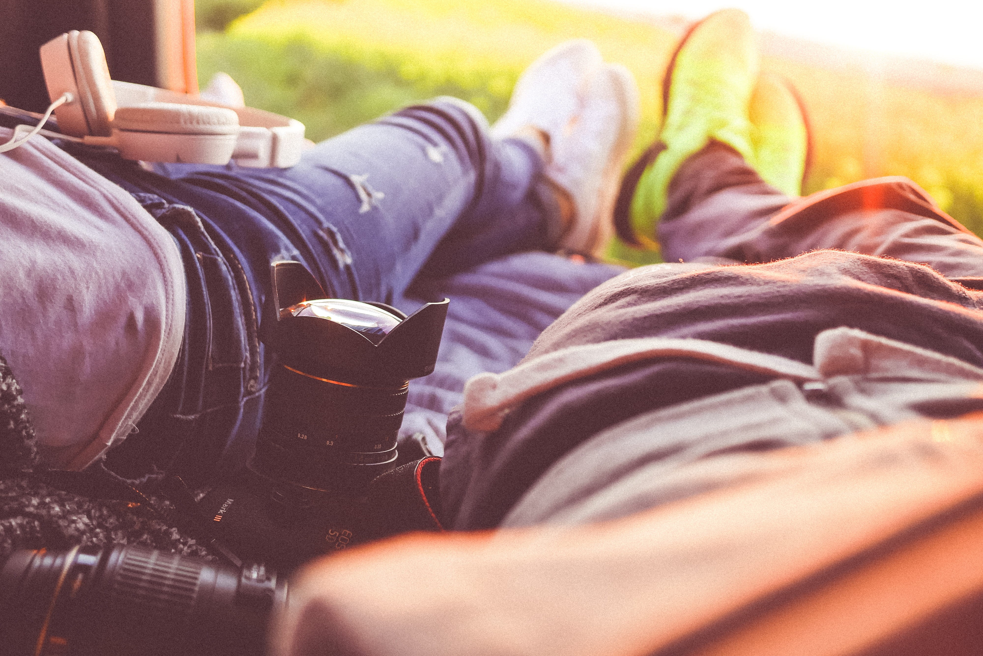 human foot, romantic, casual Clothing, music, top, Young, selective focus, Romantic Moments, love, leisure activity, day, human leg, females, lying on back, HD Wallpaper