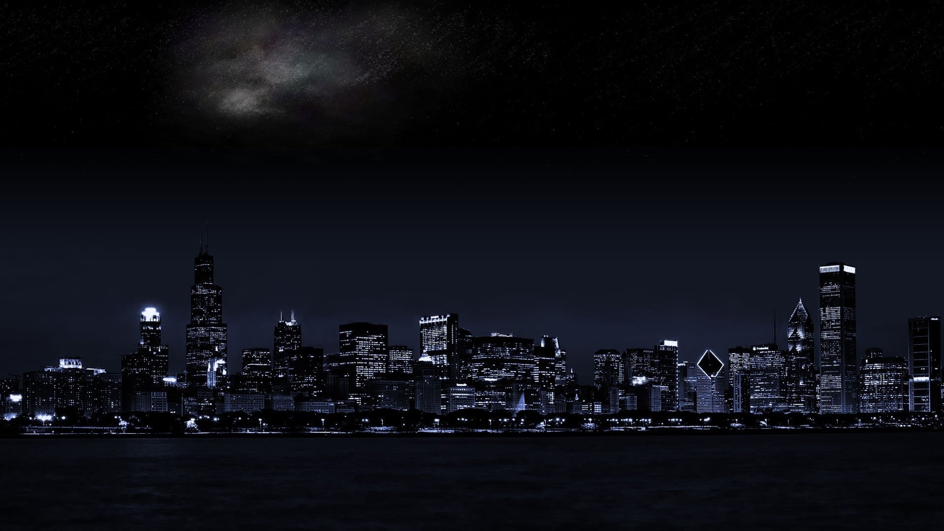 architecture, built structure, dark, x, building exterior, 1920x1080 px, urban, skyscraper, sky, modern, night, art, landscape, bridges, 1080P, tower, HD Wallpaper