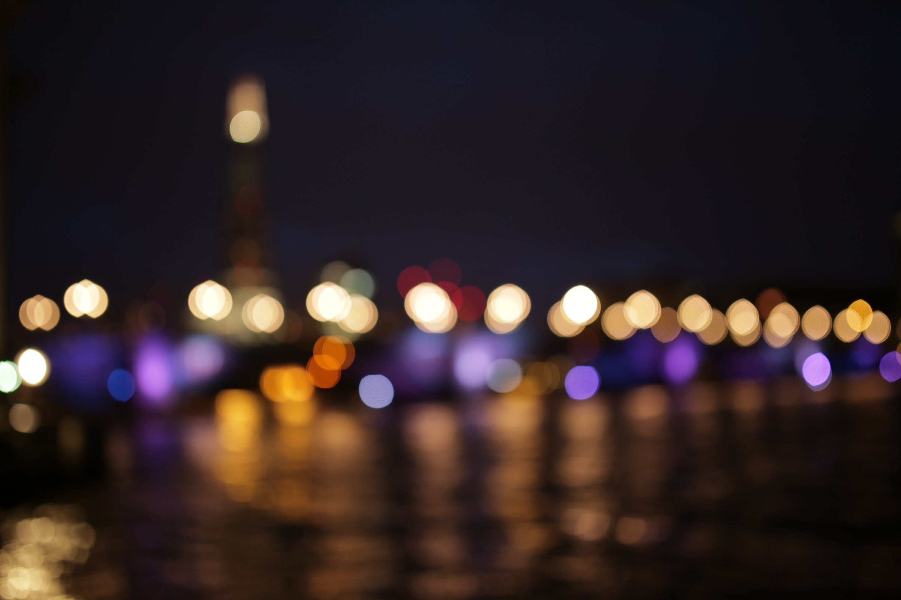 light, downtown District, blurred Motion, lens flare, urban Skyline, city, water, bangkok, town, architecture, dark, abstract, outdoors, Bokeh, spotted, HD Wallpaper