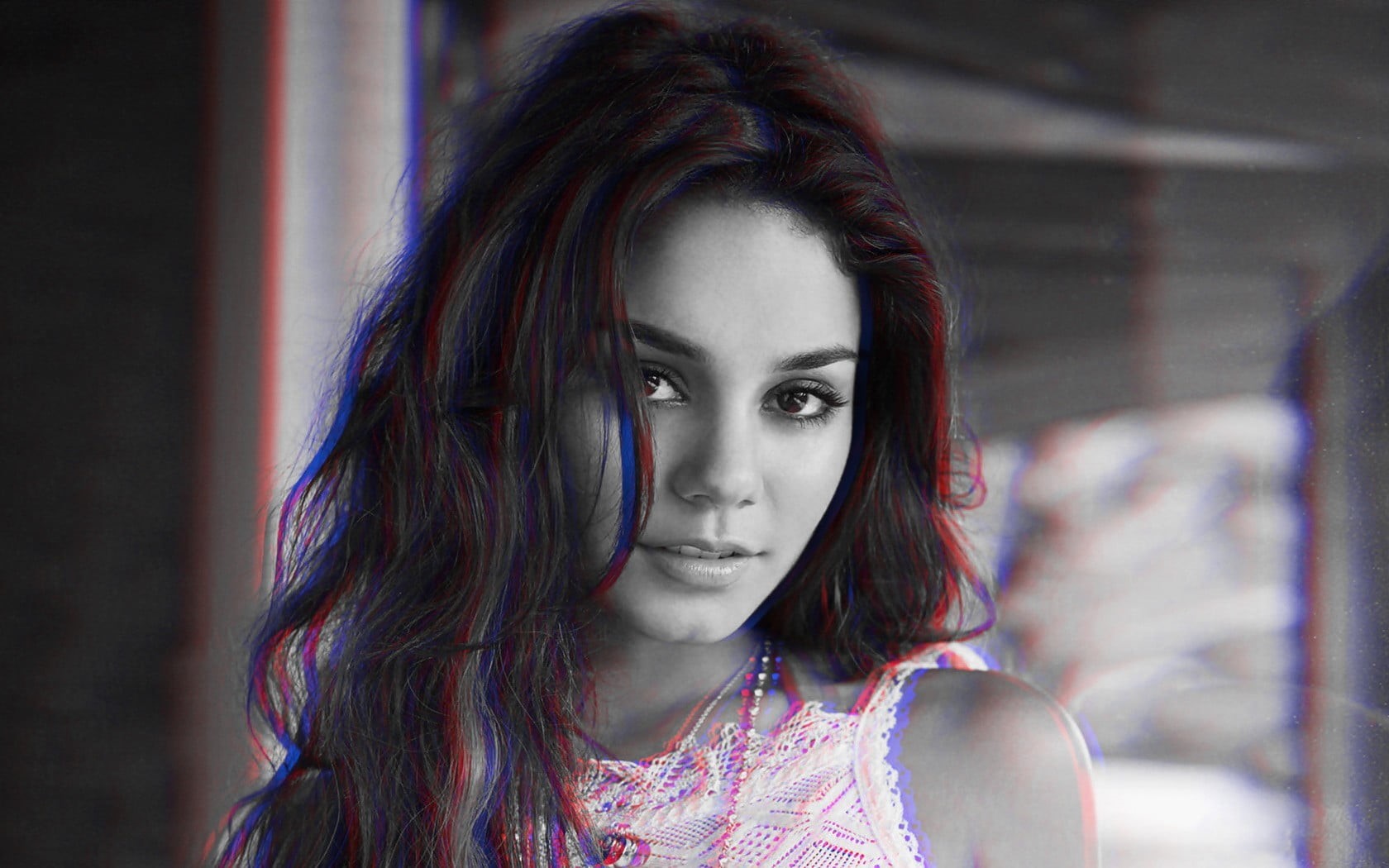 Vanessa Hudgens, one person, focus on foreground, dress, hair, teenager, adolescence, women, pink, white, actress, long hair, s, portrait, headshot, floral, HD Wallpaper
