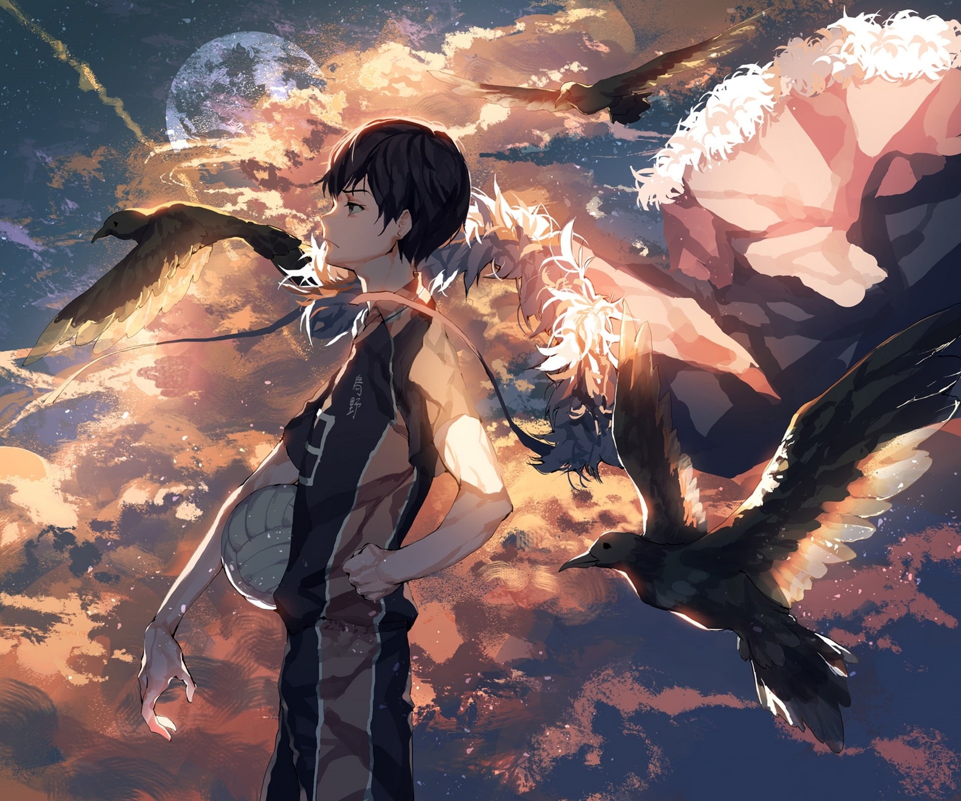 lifestyles, waist up, tobio kageyama, anime, backgrounds, animal, ser323, nature, guy, the ball, adult, women, character, outdoors, day, sunlight, people, HD Wallpaper