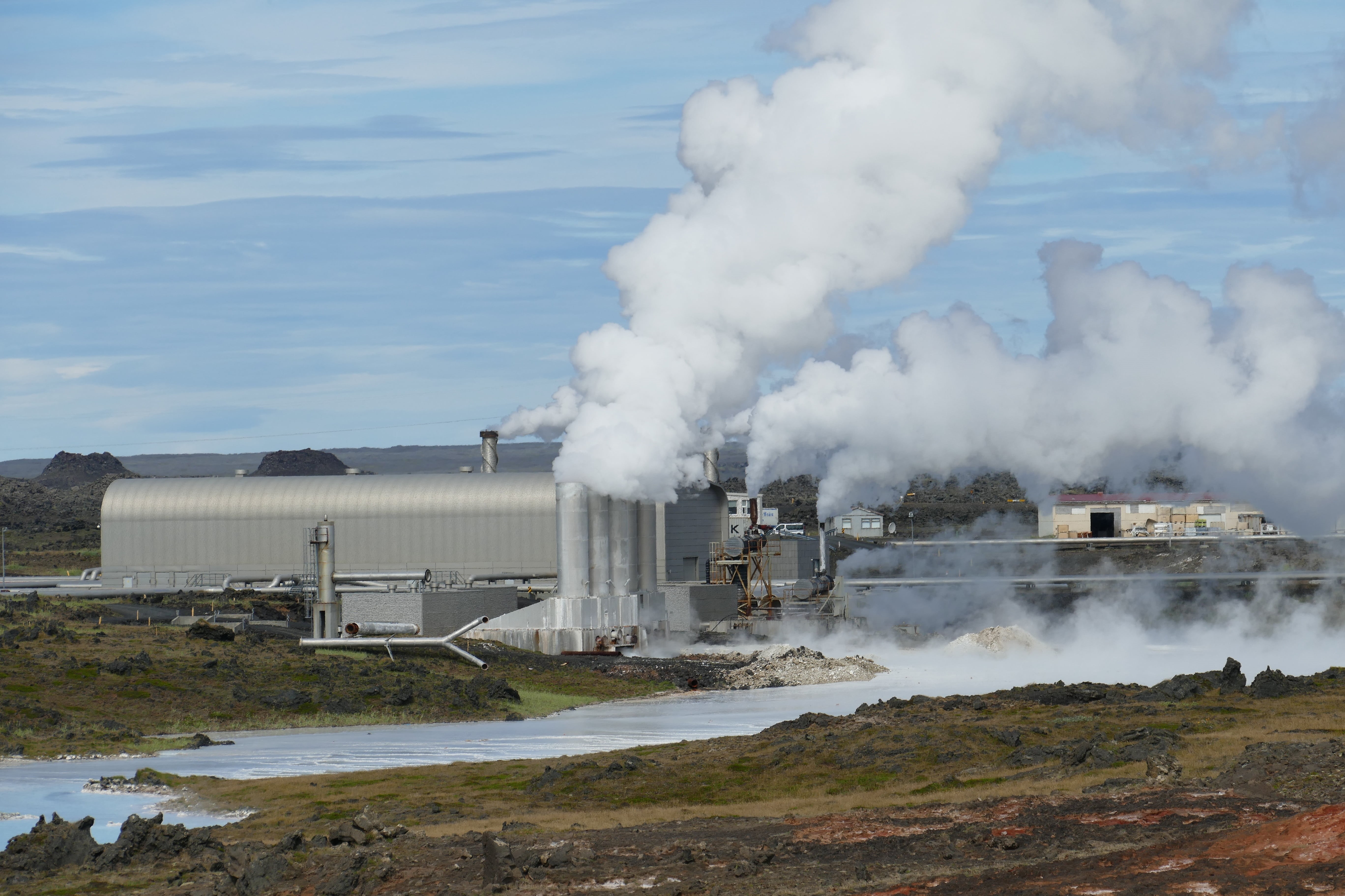 geothermal energy, photo, smoke stack, energy source, emitting, factory, iceland, renewable, 5K, water, energy, steam, day, environmental issues, regenerative, HD Wallpaper