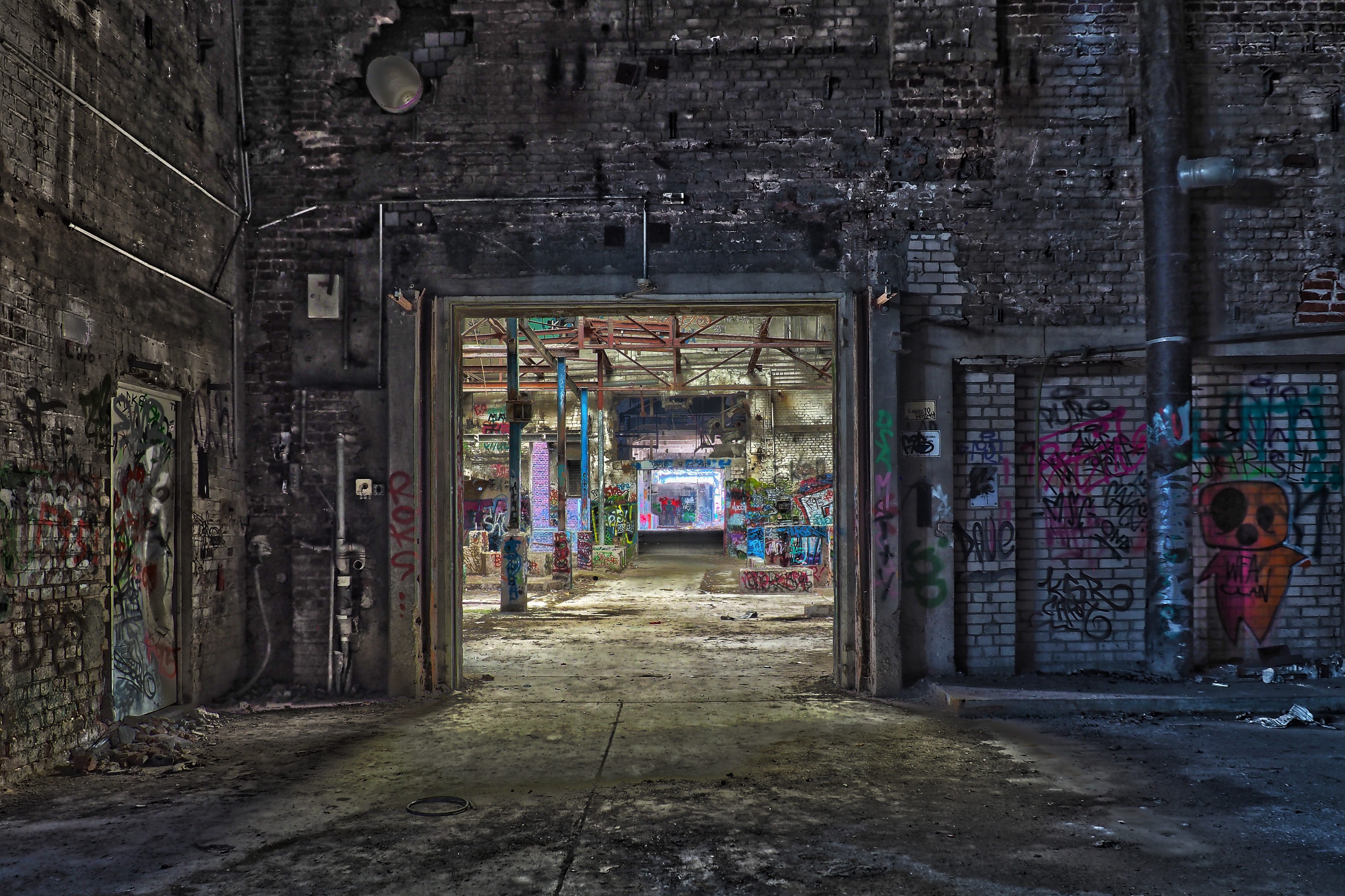 ruin, old, forgotten places, pforphoto, broken, old factory, deterioration, no people, abandoned place, diminishing perspective, 4K, run down, wall - building feature, HD Wallpaper