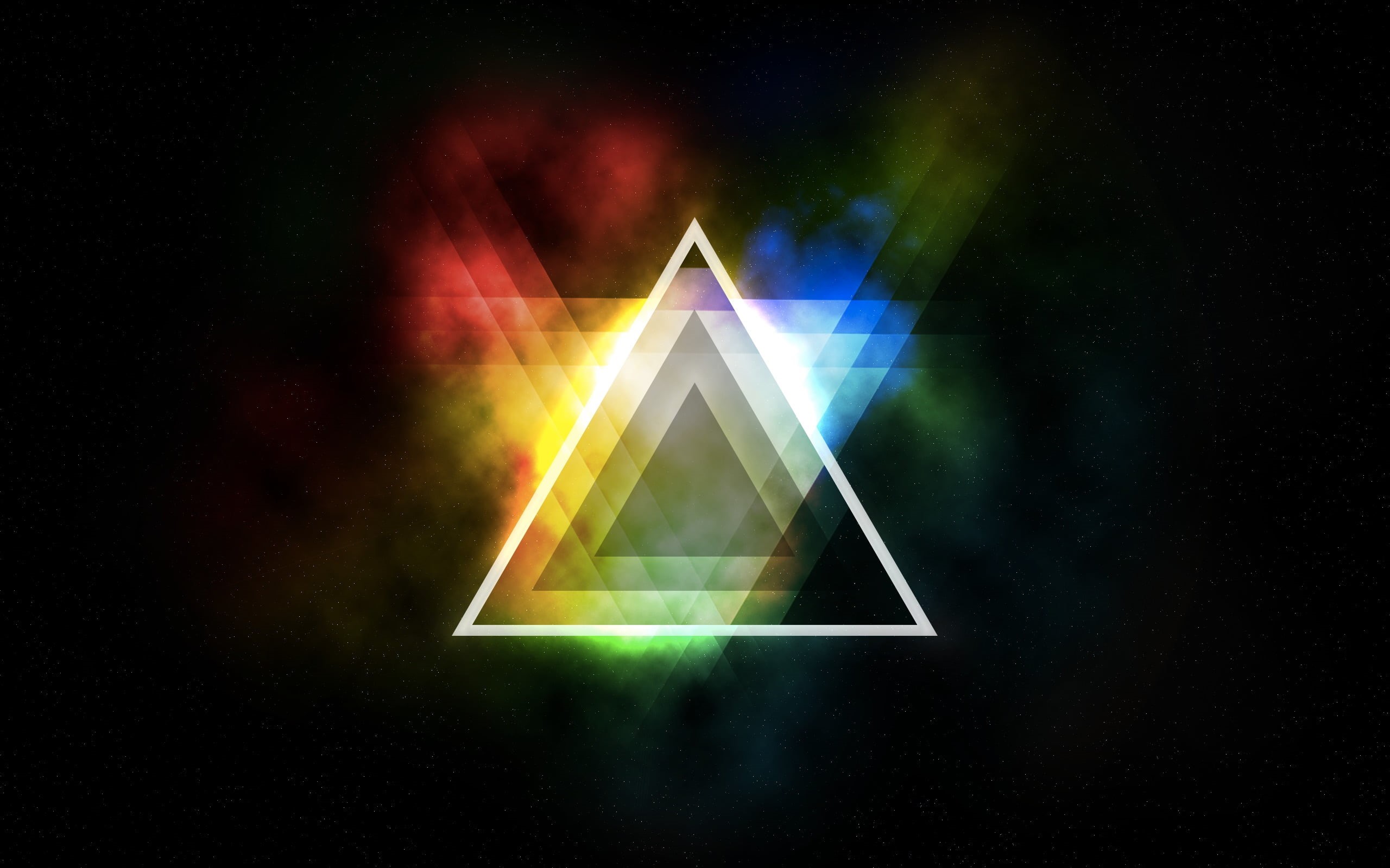 abstract, shape, no people, colorful, multi colored, bright, stage light, neon, illuminated, triangle, pattern, nature, laser, night, green color, HD Wallpaper