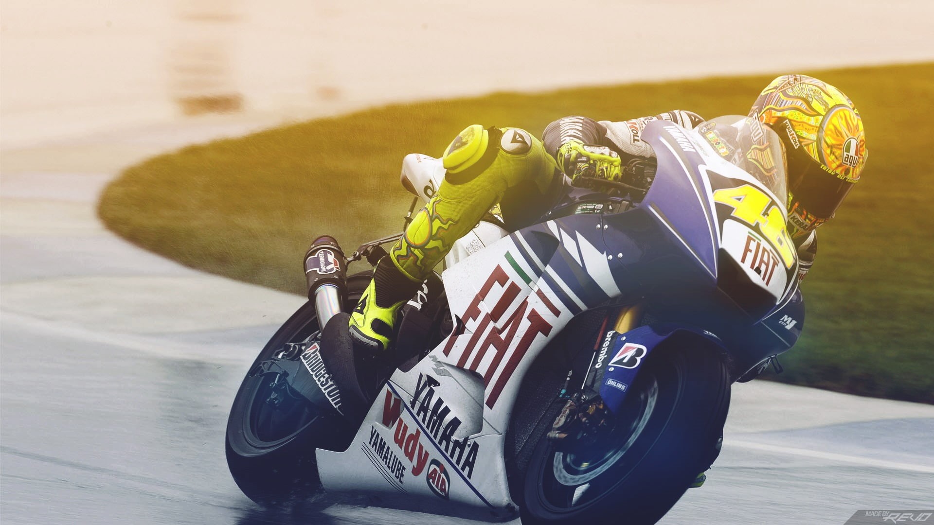 focus on foreground, Yamaha, text, close-up, white, high angle view, sports race, vehicle, people, professional sport, speed, sport , blue, headwear, 1080P, HD Wallpaper