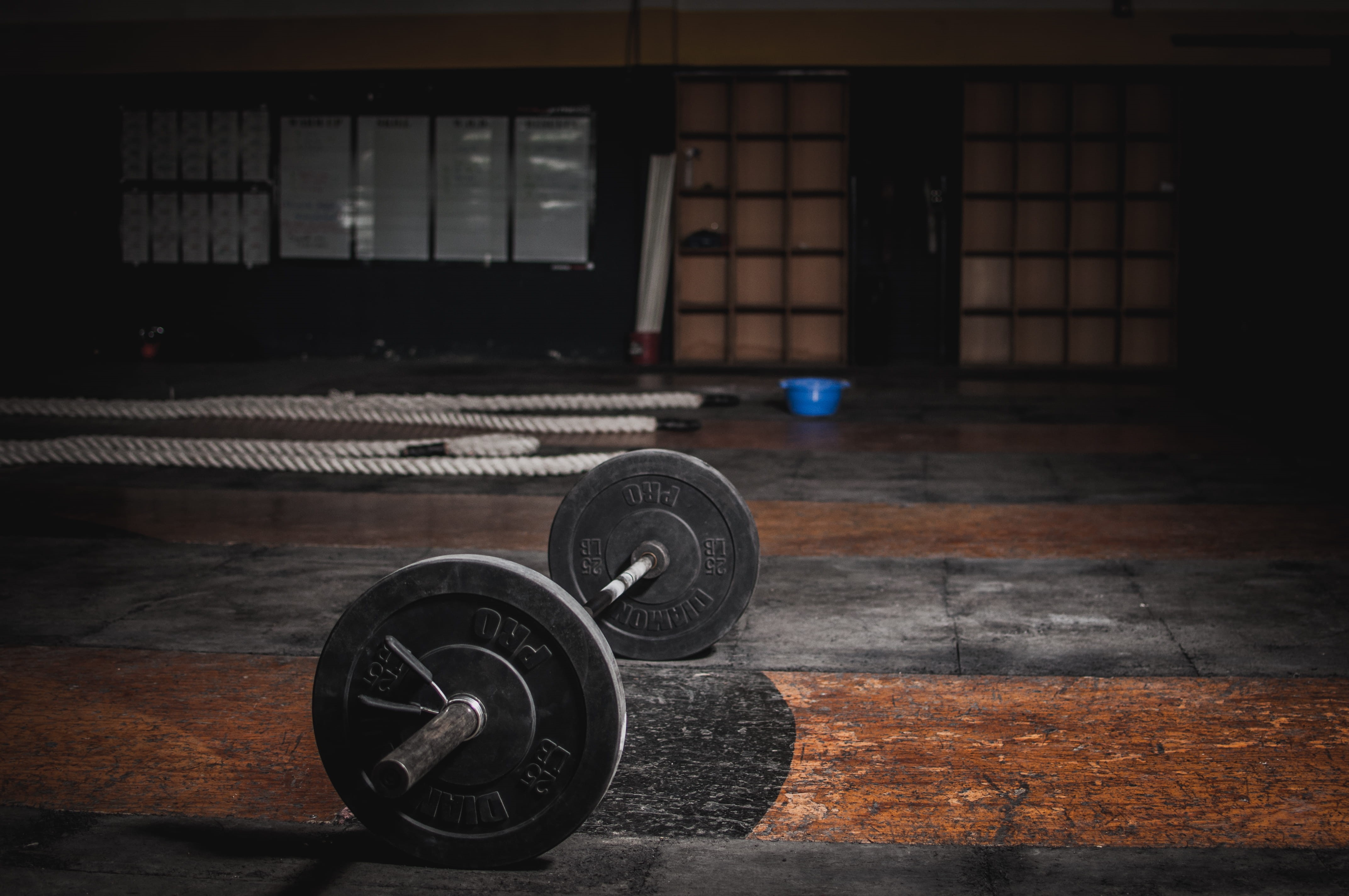 home interior, close-up, indoors, floor, security, challenge, fitness, wood - material, built structure, room, barbell, heavy, sports equipment, gym equipments, HD Wallpaper