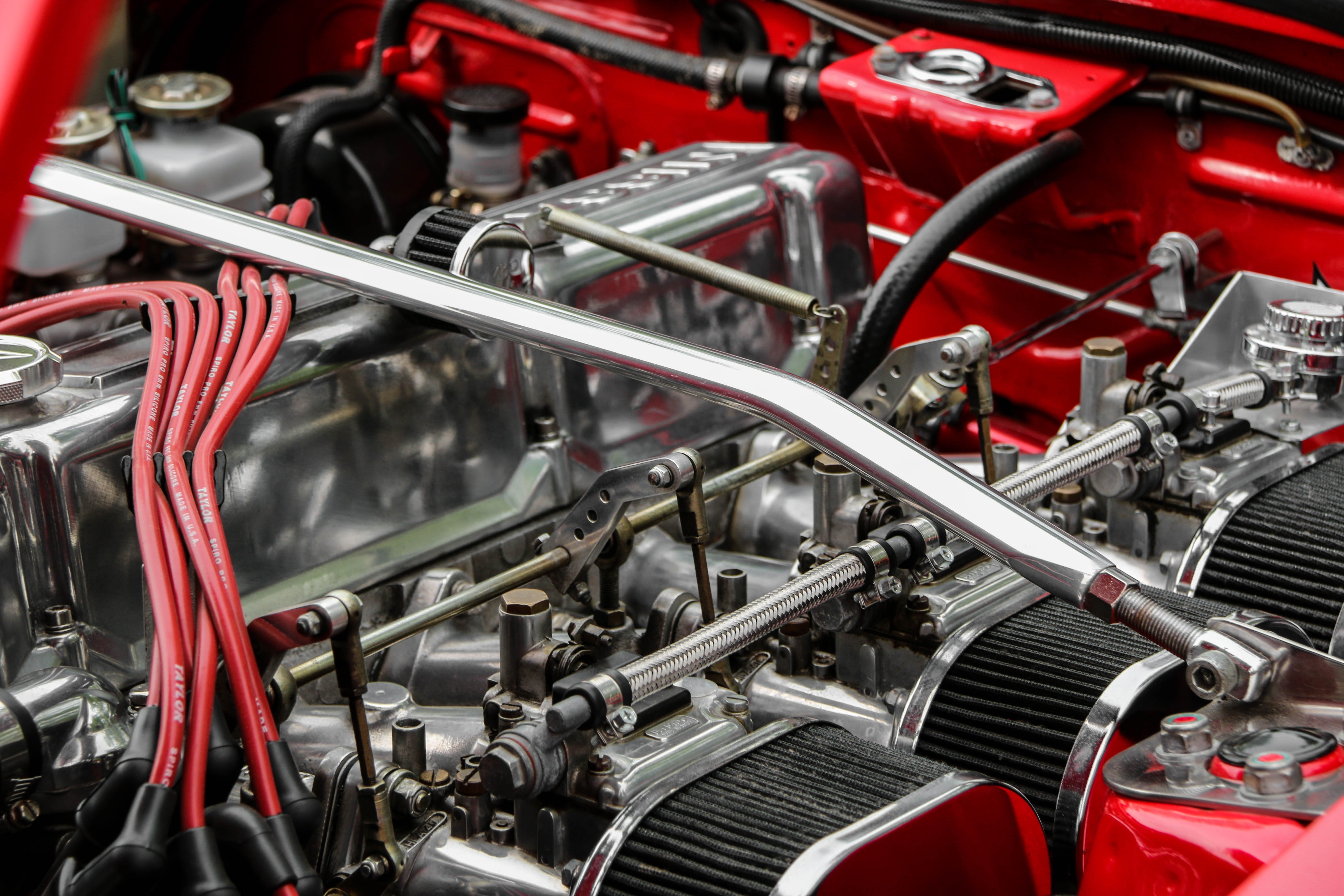 car, steel, auto, 5K, hood, mode of transportation, no people, machine, photo, close-up, new, shiny, technology, in a row, indoors, power, full frame, HD Wallpaper