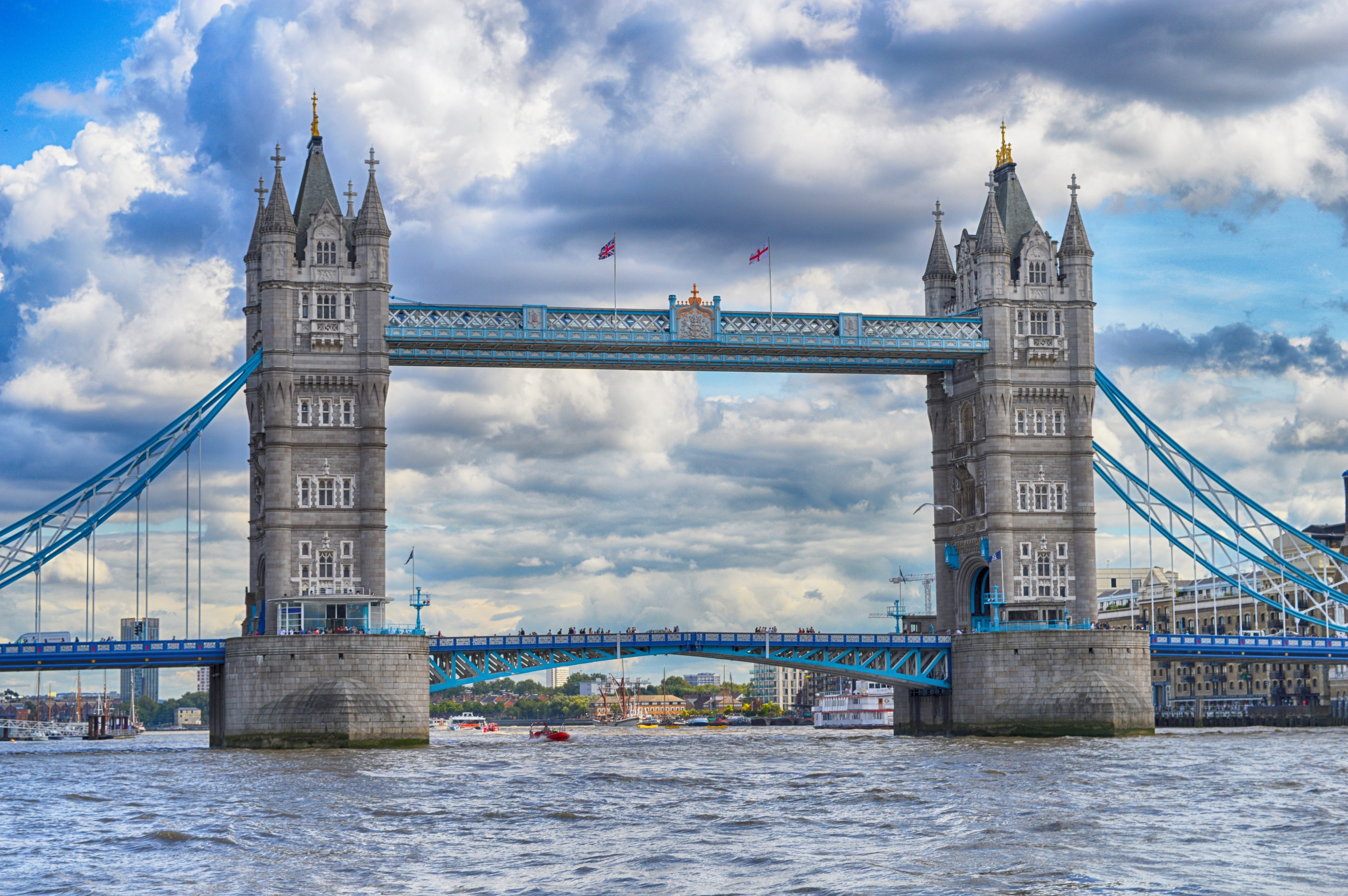 cityscape, monument, water, travel destinations, bridge, travel, bridge - man made structure, river, sky, tourism, connection, cloud - sky, london, city, HD Wallpaper