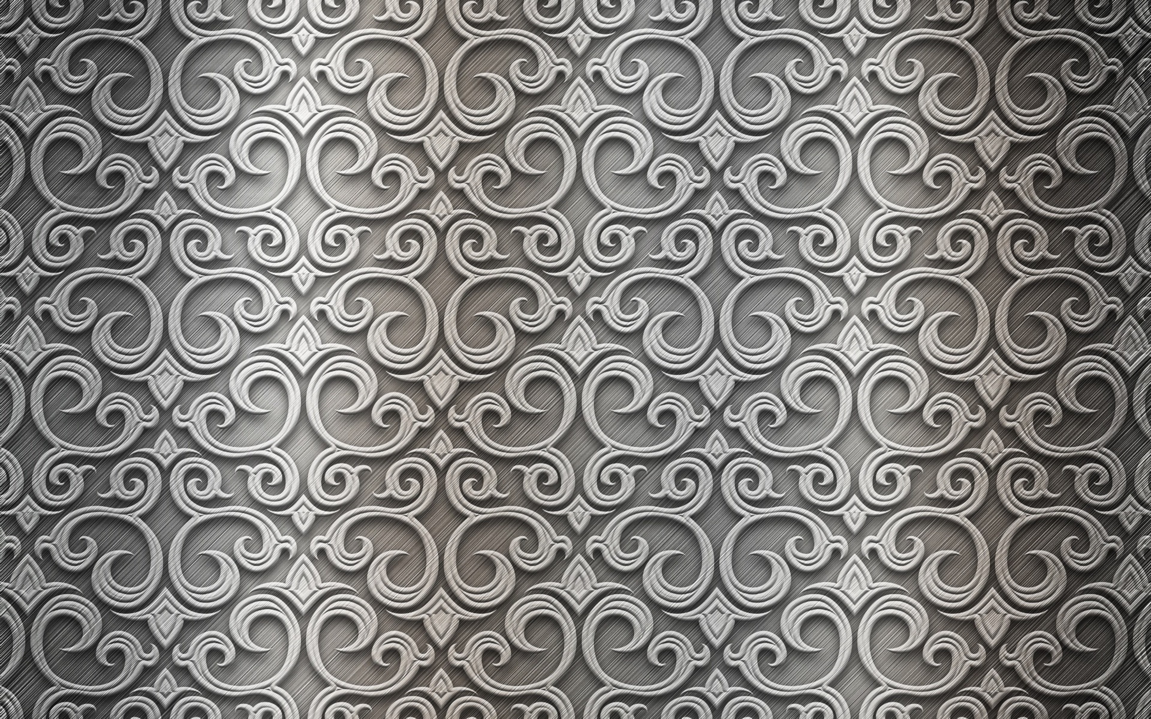 Background Ultra HD 4K, wavy backgrounds, background, metal, 4K, patterns, silver, texture, HD Wallpaper