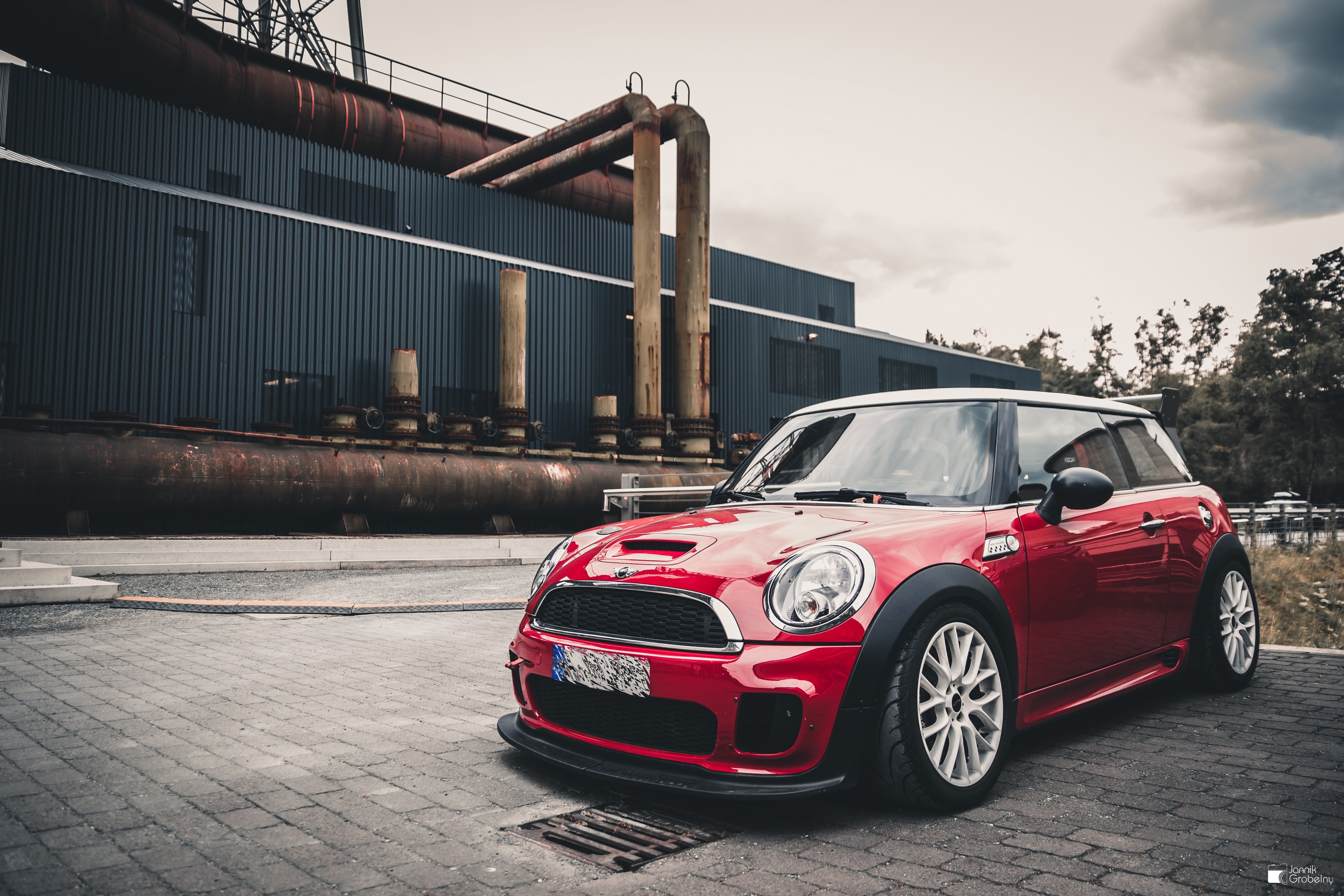 Mini Challenge, car, 5K, Mini Cooper S R56, race cars, Mini, Factory, HD Wallpaper