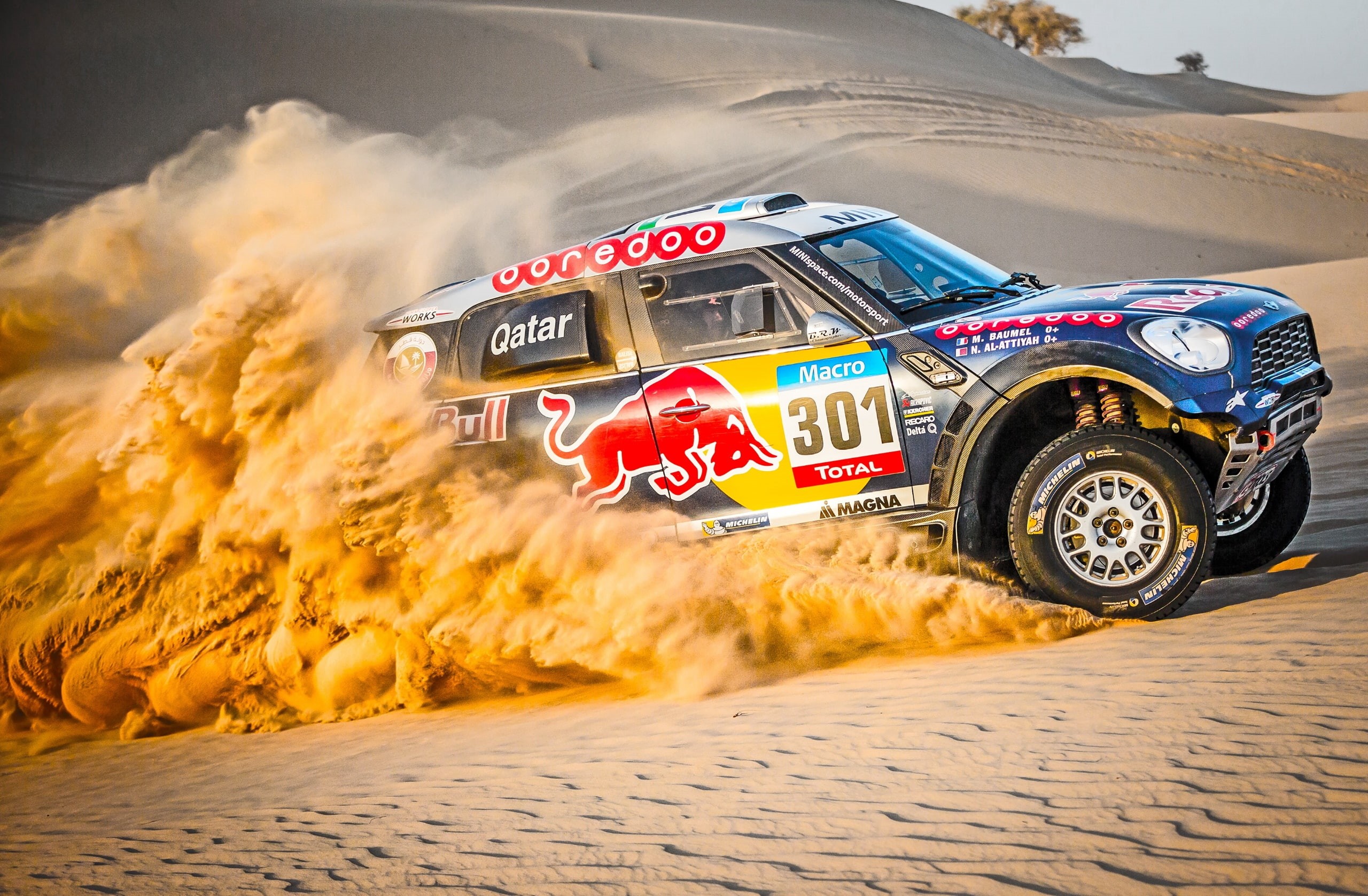 racing, vehicle, Rally, 2K, car, Mini Cooper, desert, HD Wallpaper