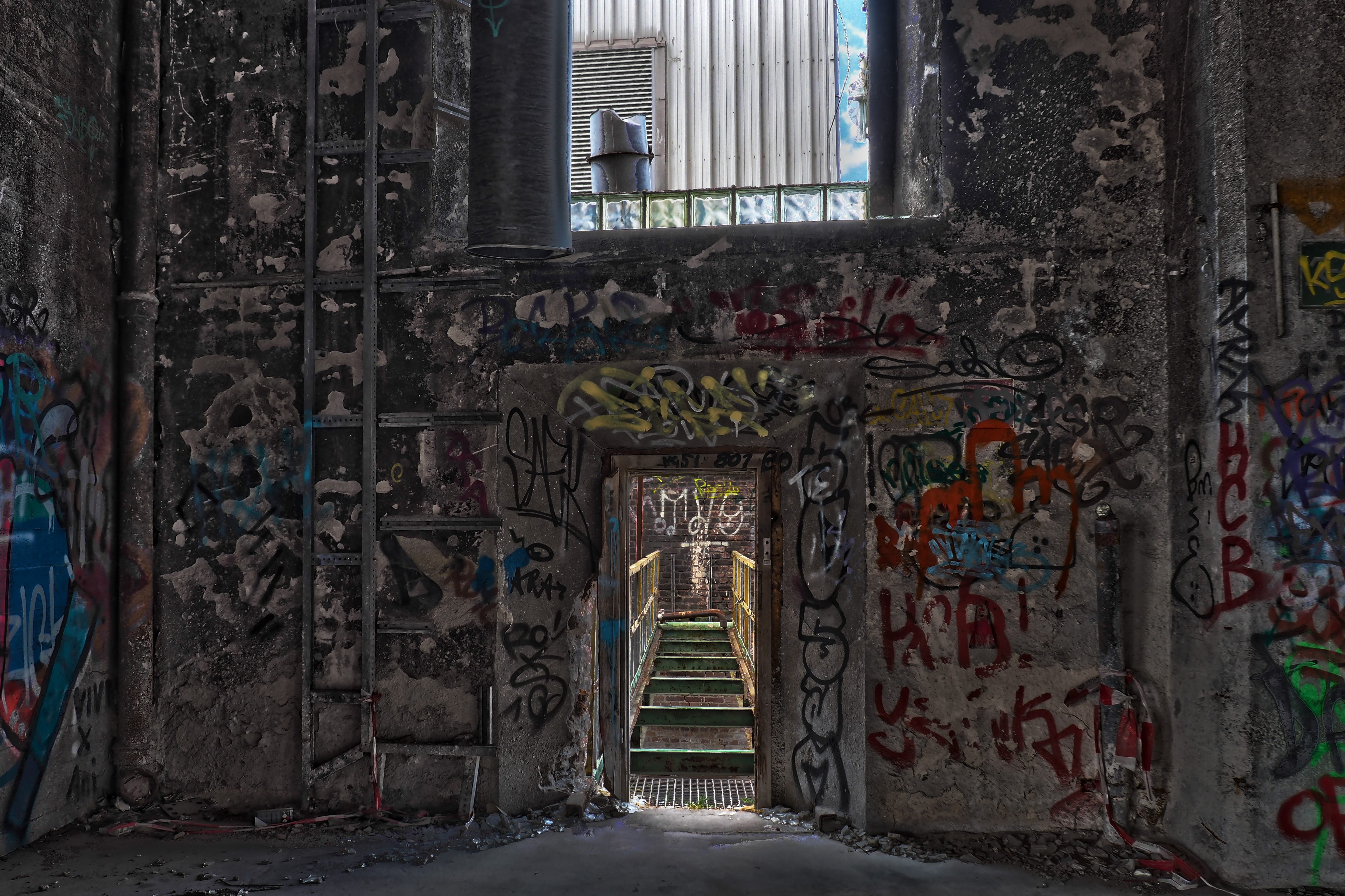 abandoned, lapsed, the past, old, wall - building feature, broken, old factory, hall, direction, dilapidated, industrial building, history, lost places, HD Wallpaper