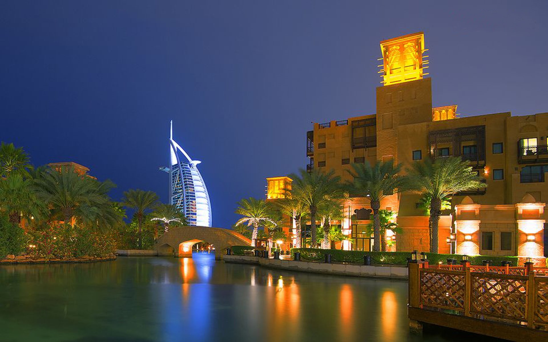 dubai, souk, emirates, jumeirah, night, arab, hd, restaurants, united, 1080P, madinat, HD Wallpaper
