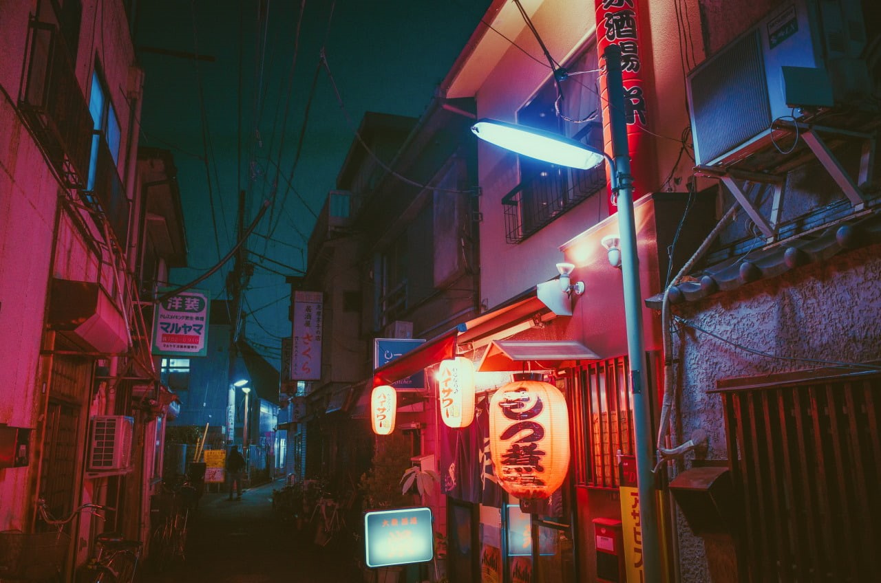 Japan, street light, urban, 720P, street, HD Wallpaper