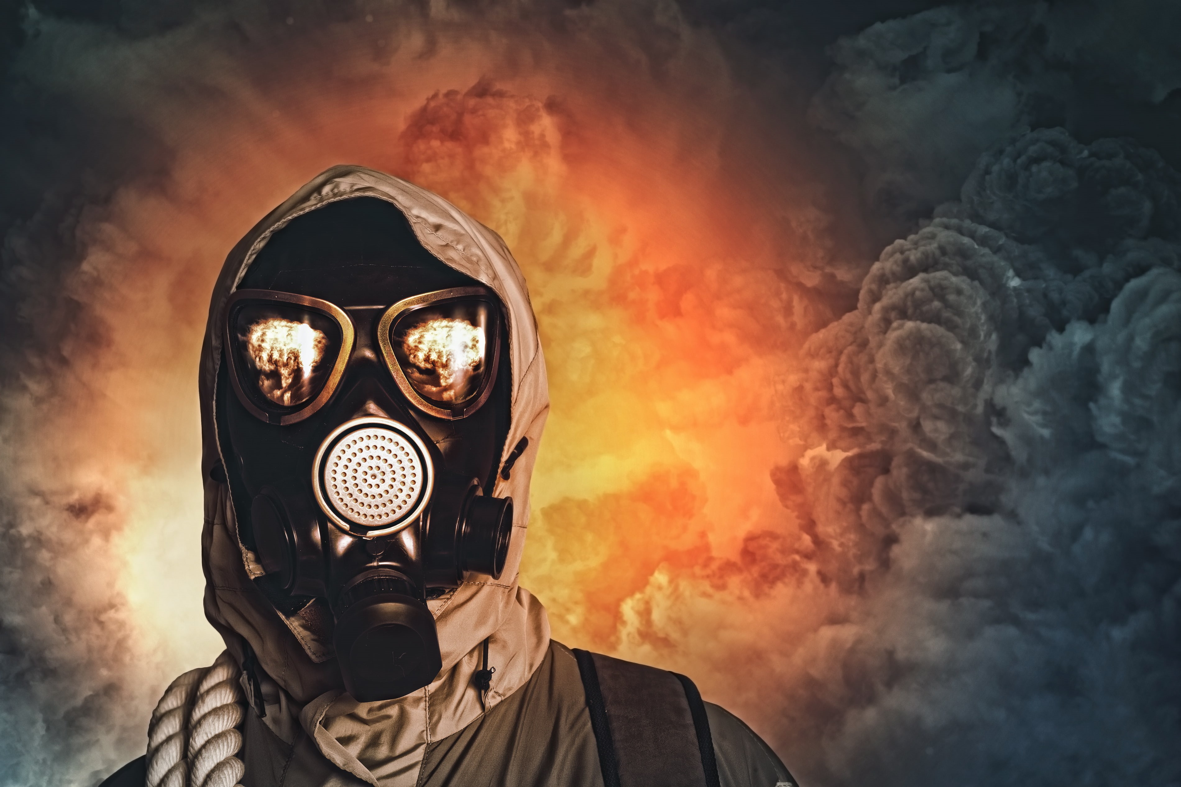 2K, portrait, protection, disguise, front view, mask - disguise, mask, air pollution, unrecognizable person, gas, pollution, person, safety, HD Wallpaper