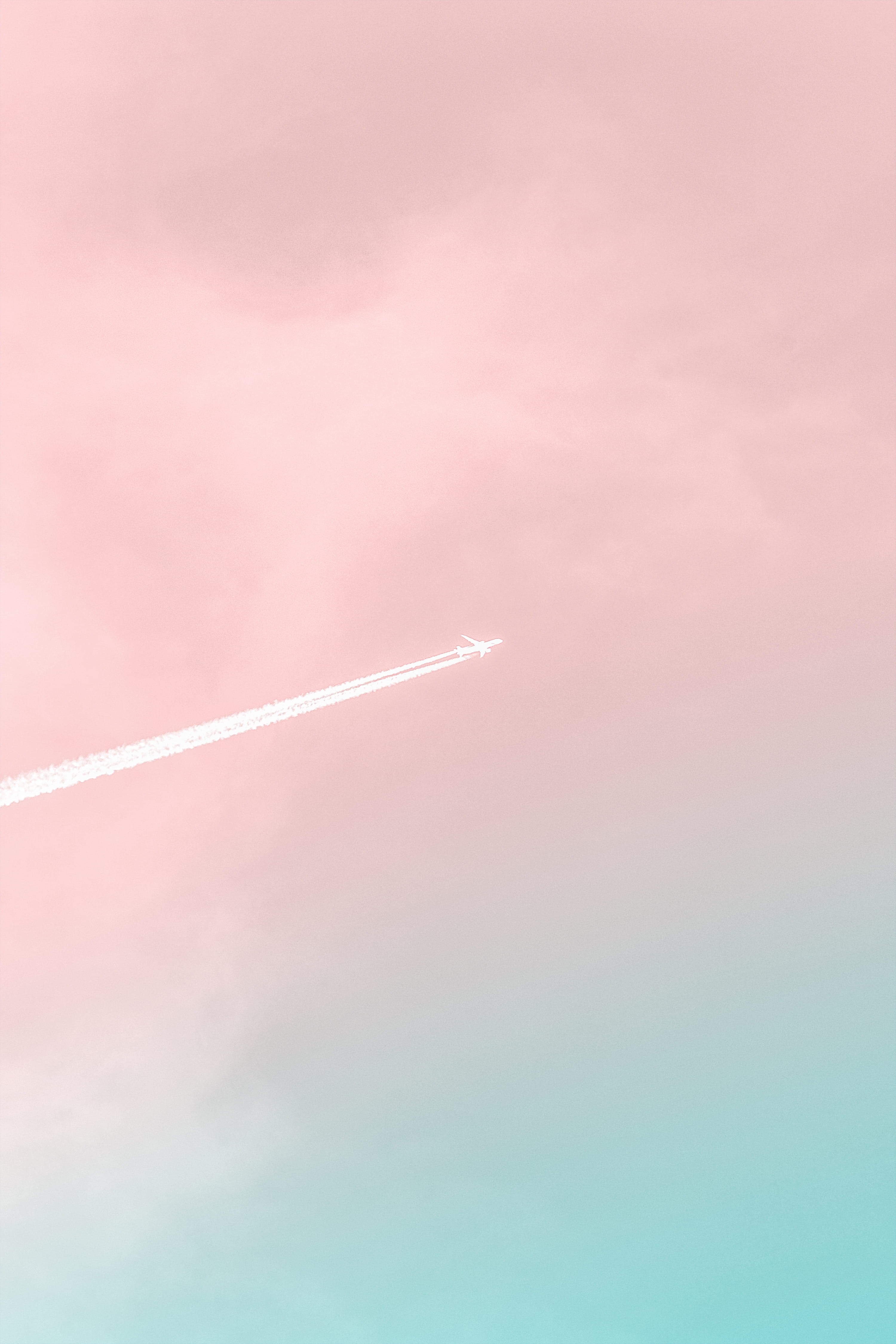 art, outdoors, flying, bright, smoke trail, air vehicle, copy space, pollution, beauty in nature, aeroplane, smoke, aviate, colors, pastel colors, Phone HD Wallpaper