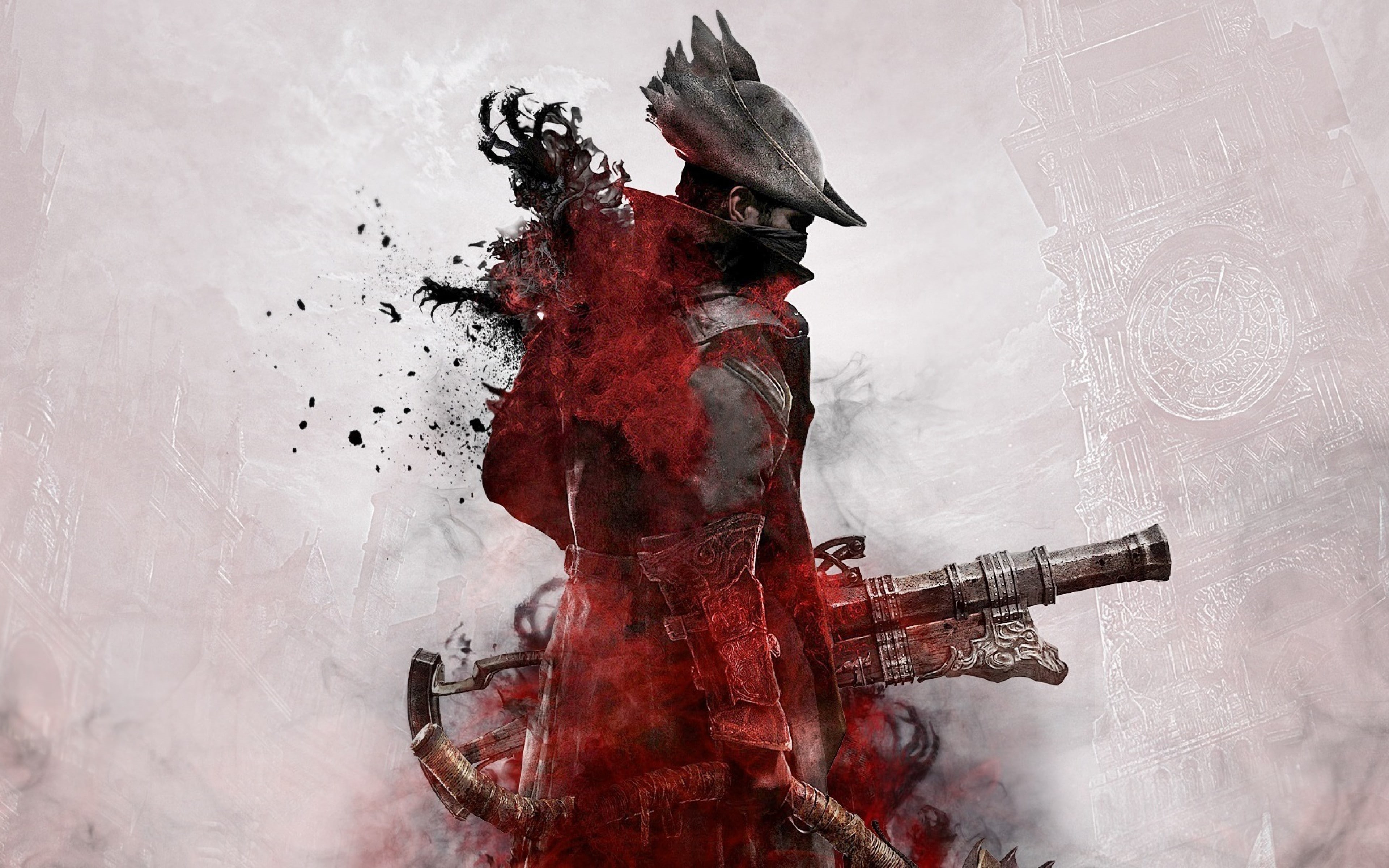 art, bloodborne, coat, Hunter, from software backgrounds, arms, 4K, HD Wallpaper