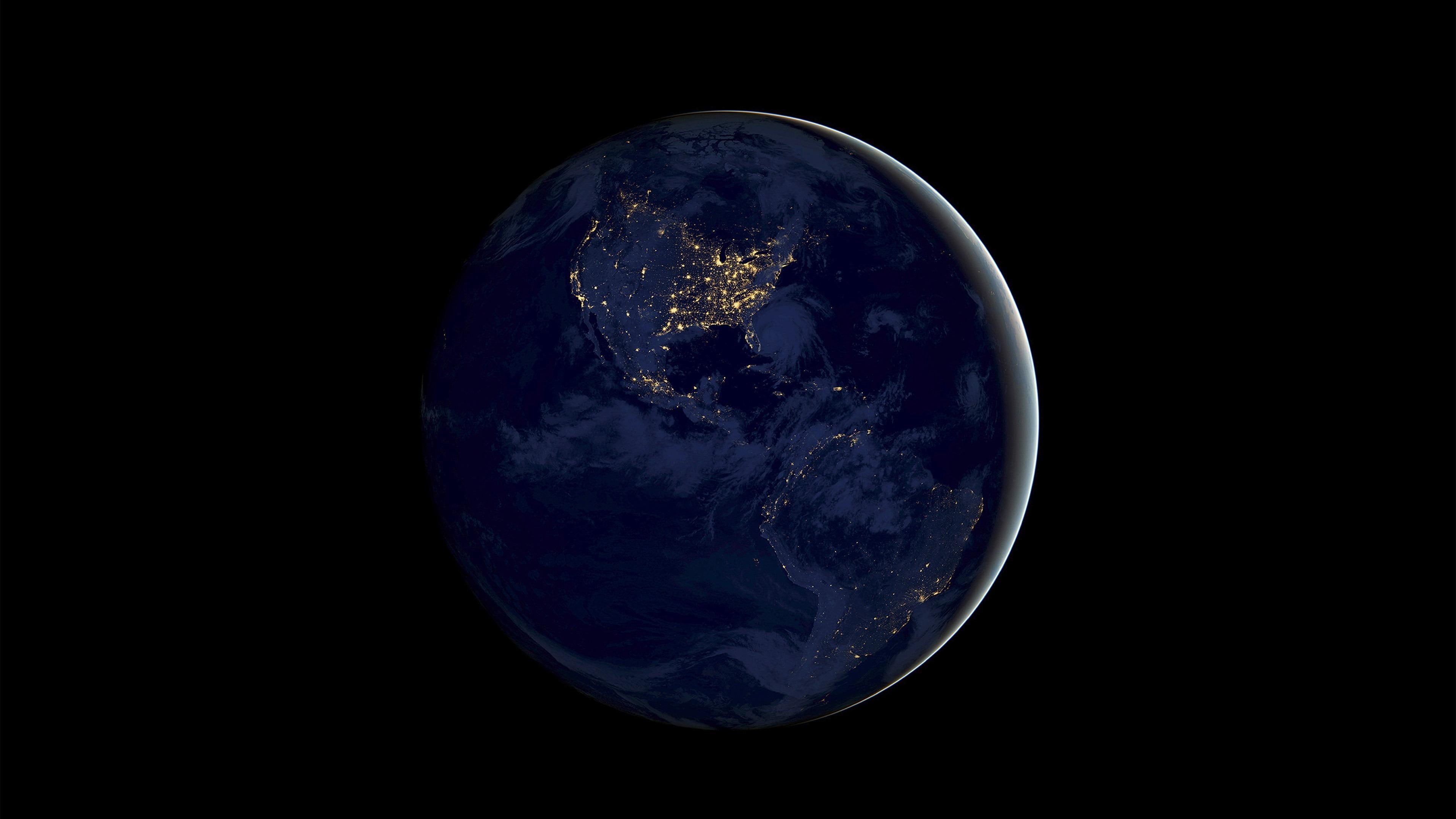 globe, world, space photography, 4K, darkness, night, planet, nightly, space, photography, earth, dark, lights, sphere, astronomical object, HD Wallpaper