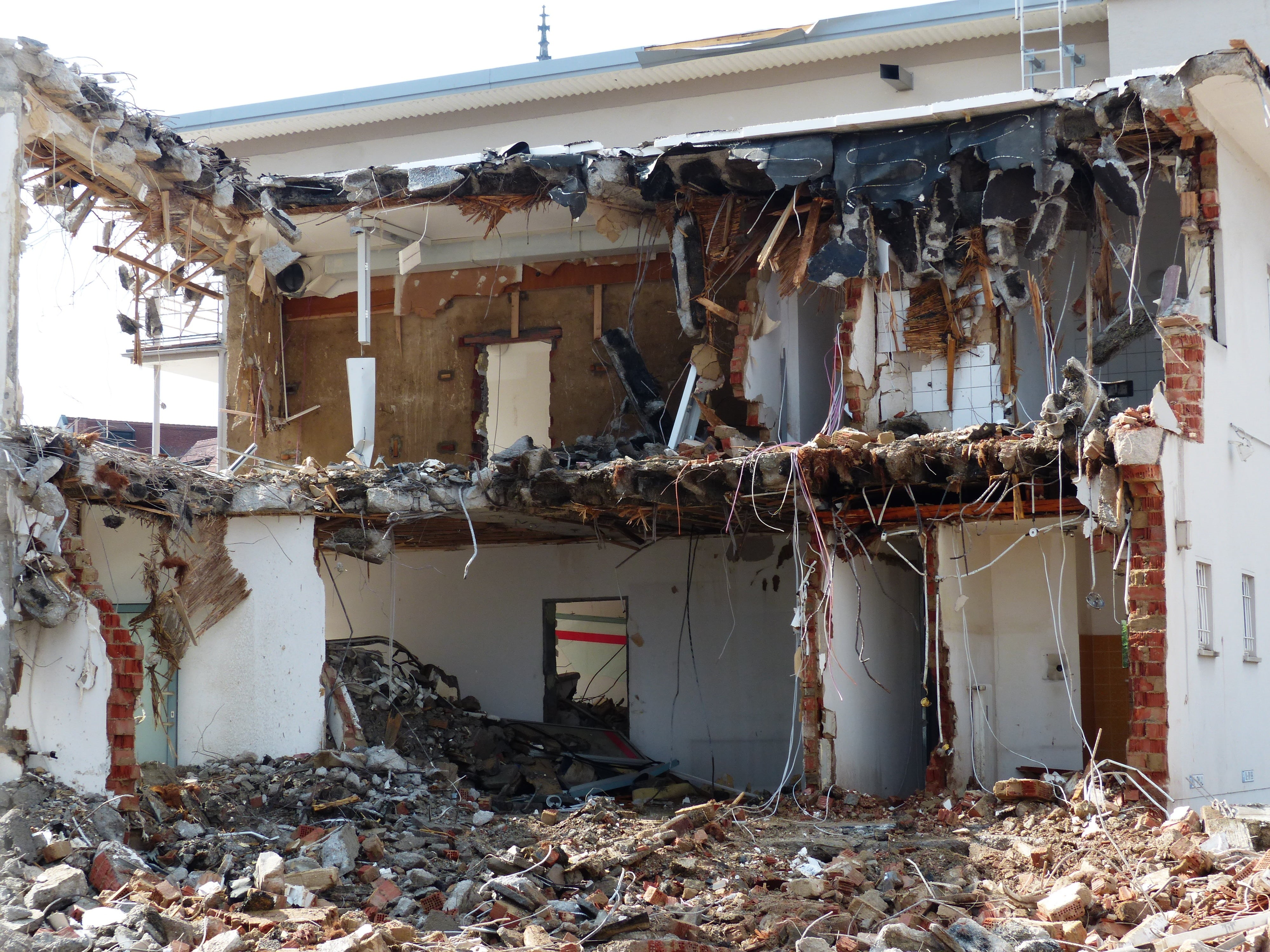 house, new beginning, messy, demolished, building, abandoned, outdoors, brown, white, architecture, junkyard, broken, debris, destroyed, built structure, HD Wallpaper