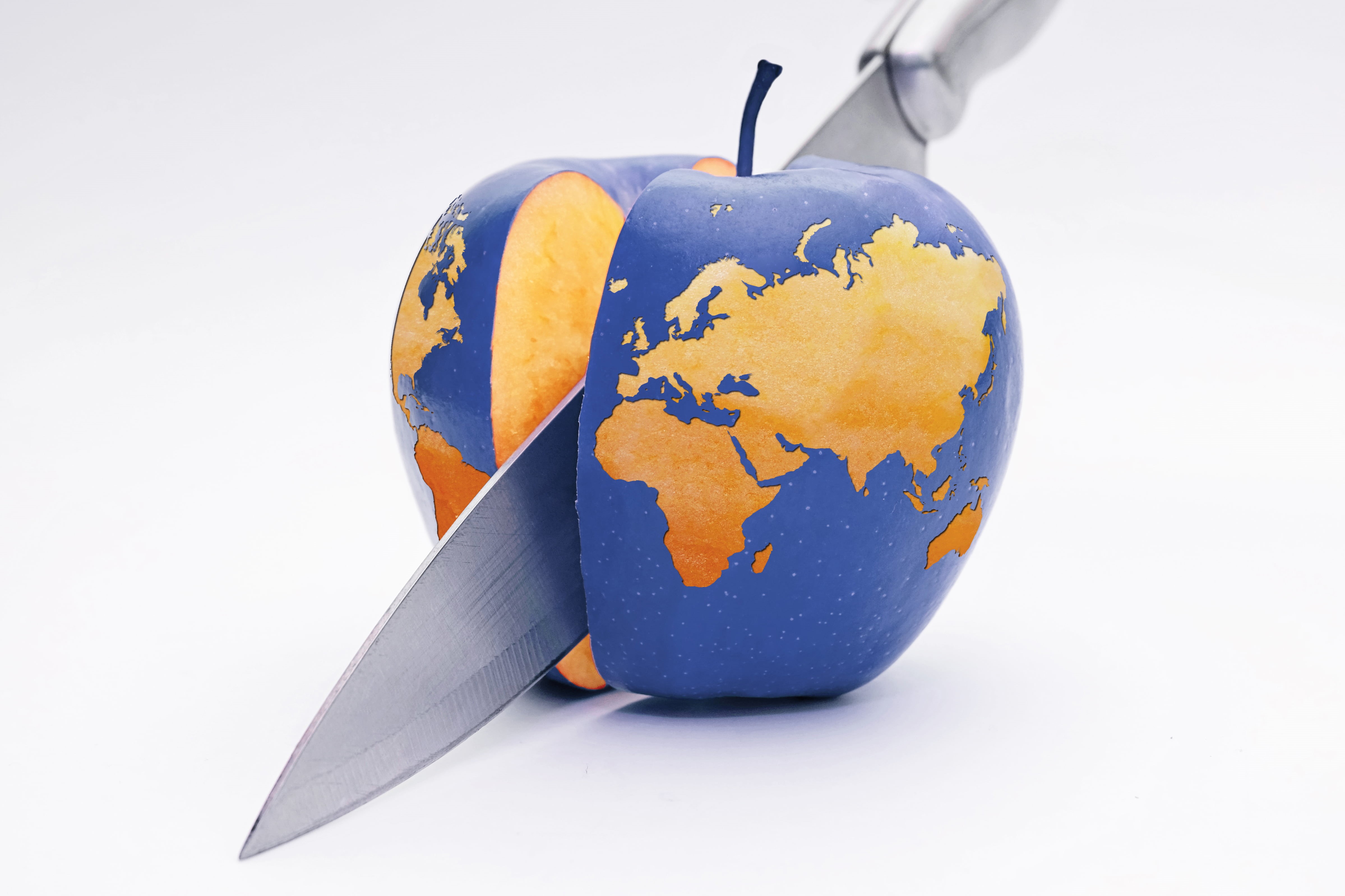 water, image, light, Divided, global, knife, topography, nature, geography, people, beliefs, apple, cutting, colour, environment, south, planet  earth, HD Wallpaper