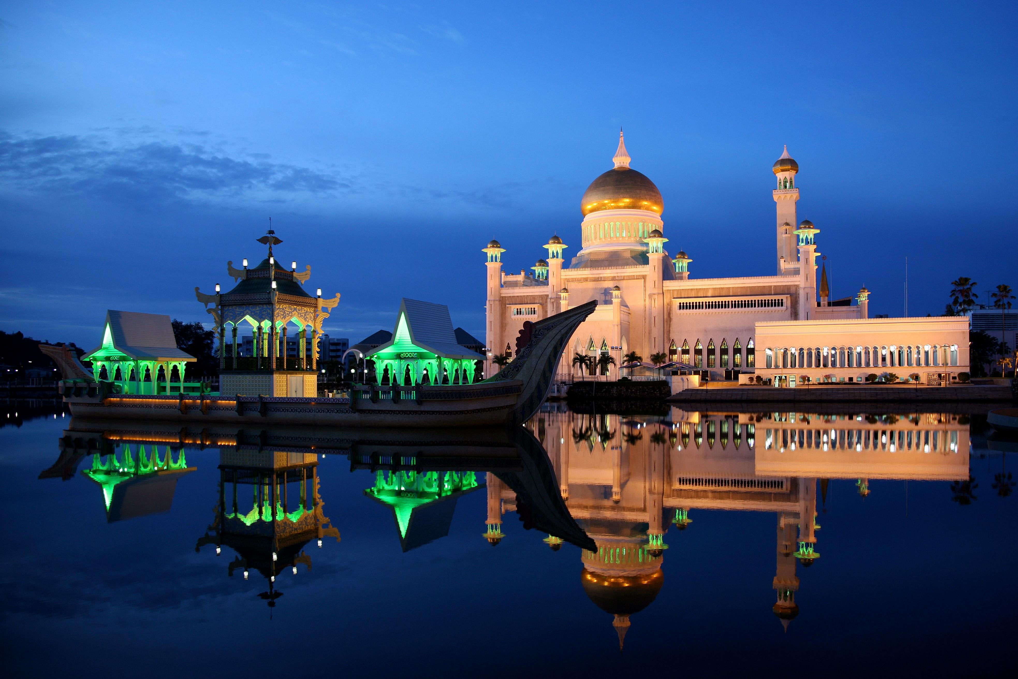 ali, omar, india, mosque, architecture, travel, 4K, sultan, built structure, sky, water, nature, blue, reflection, religion, muslim, mahal, illuminated, HD Wallpaper