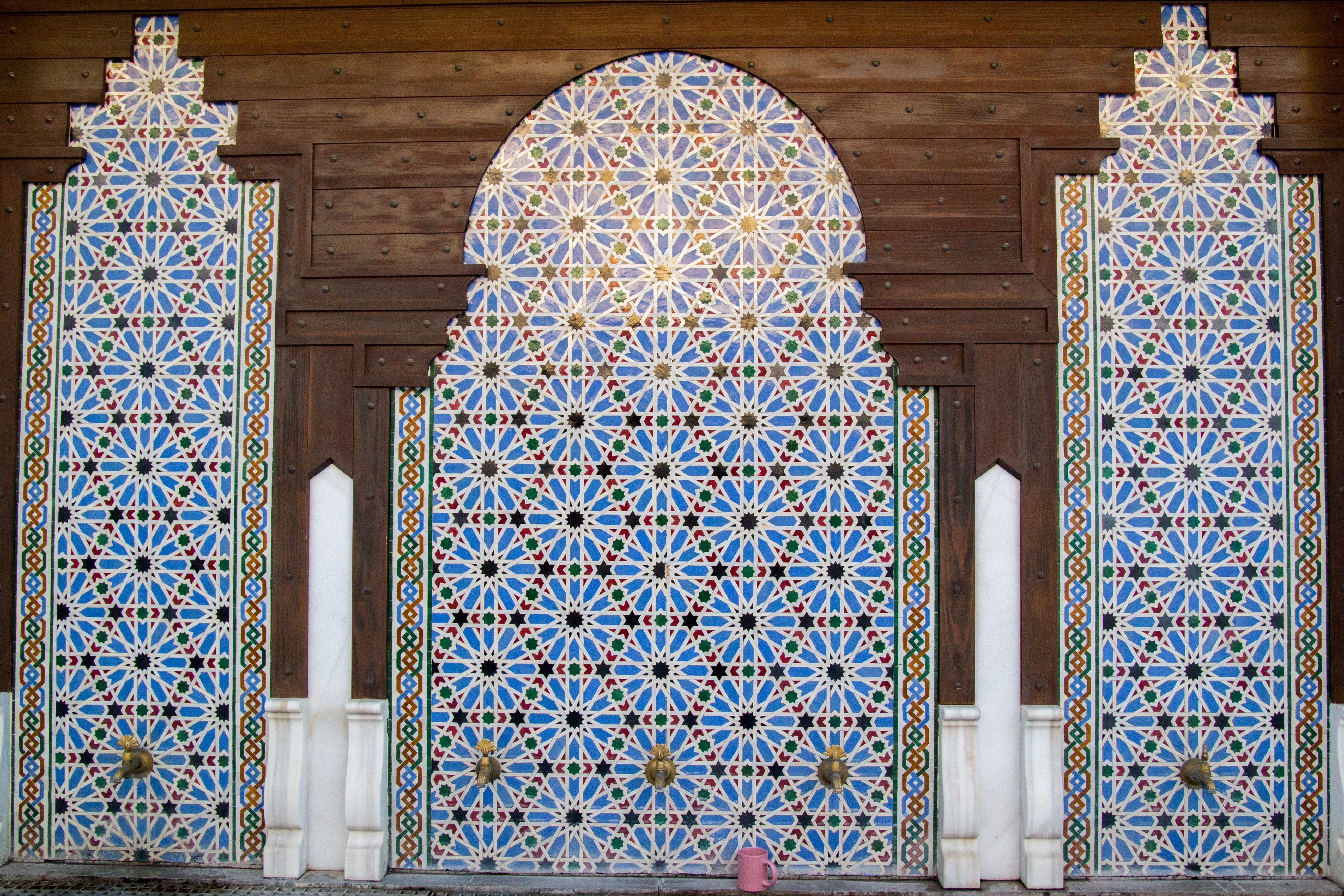 multi colored, window, flooring, mosaic, granada, floral pattern, 5K, spirituality, door, ornate, muslims, design, arabic, glass, religious, islam, mosque, HD Wallpaper