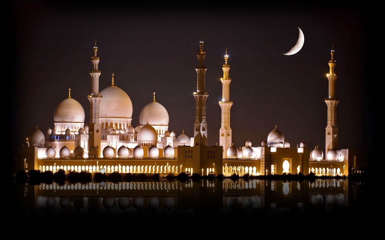 illuminated, outdoors, Religious, spirituality, building exterior, no people, travel destinations, belief, travel, architecture, night, 720P, sky, tourism, HD Wallpaper