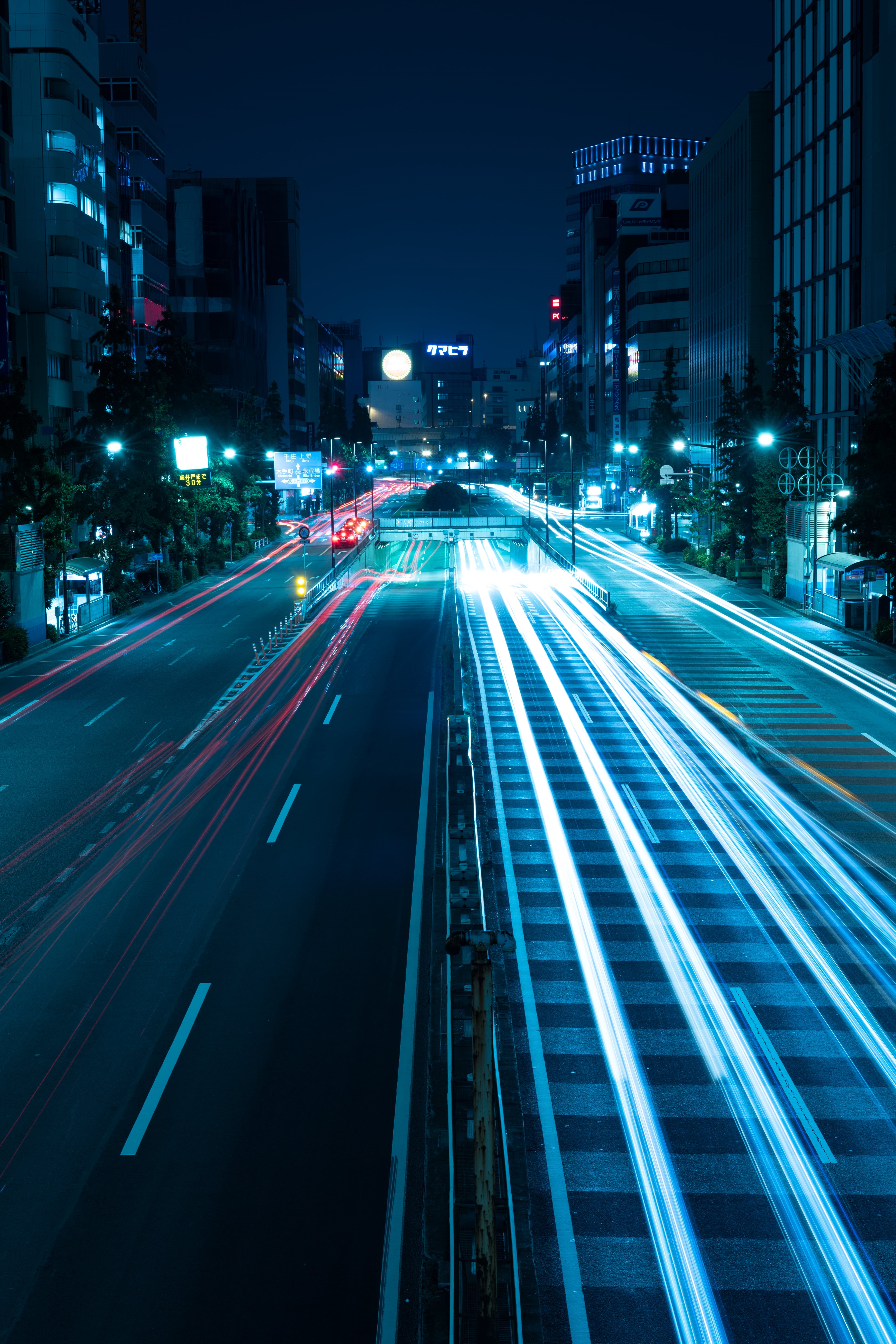 illuminated, long Exposure, modern, highway, twilight, road, land Vehicle, architecture, outdoors, car, famous Place, night city, tail Light, business, Phone HD Wallpaper