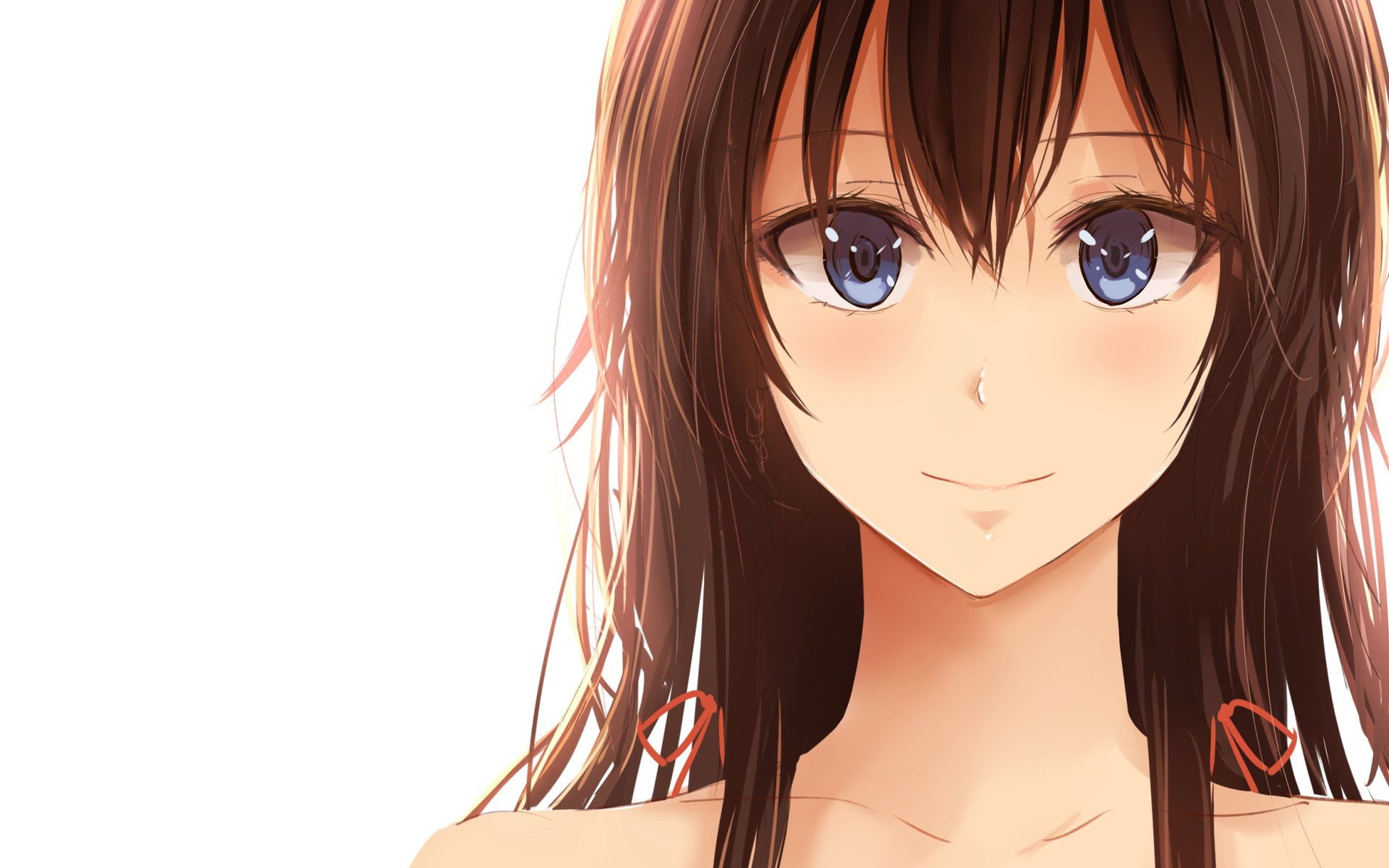 close-up, hairstyle, front view, Anime, studio shot, My Teen Romantic Comedy SNAFU, human face, women, looking at camera, 1080P, one person, beautiful woman, HD Wallpaper