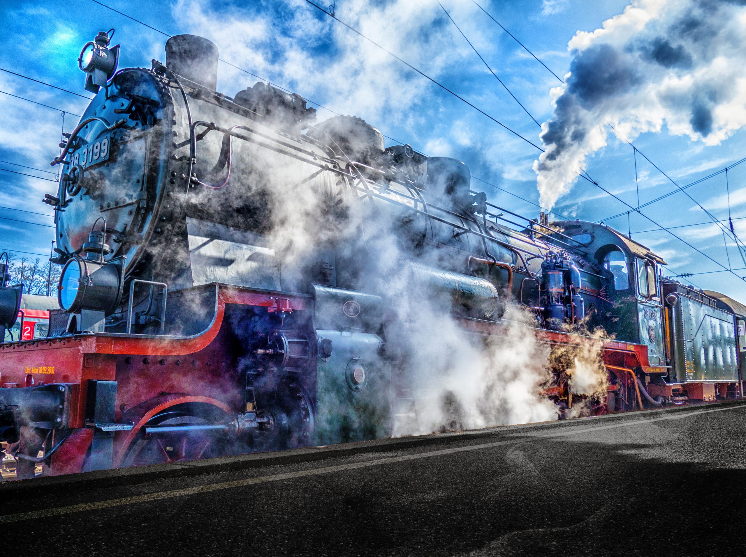 Steam Train, 2K, steam locomotive, vehicle, train, HD Wallpaper