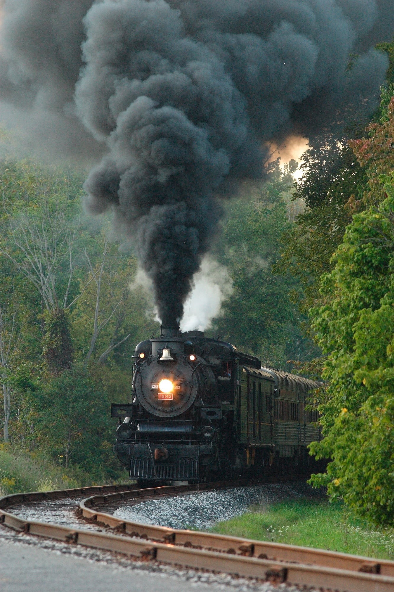 railroad track, mode of transport, motion, rail, 1080P, pollution, vintage, train - vehicle, steam, retro, charcoal, steam train, nature, historical, steam locomotive, Phone HD Wallpaper
