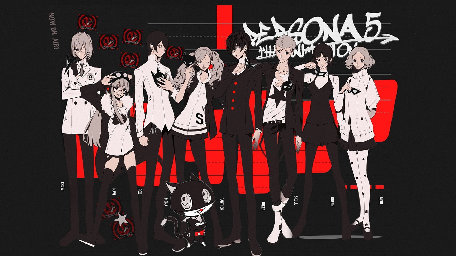 Ann Takamaki, Goro Akechi, Ryuji Sakamoto, Joker (Persona), Video Game, Persona 5, Morgana (Persona), Makoto Niijima, Futaba Sakura, Persona, Yusuke Kitagawa, HD Wallpaper